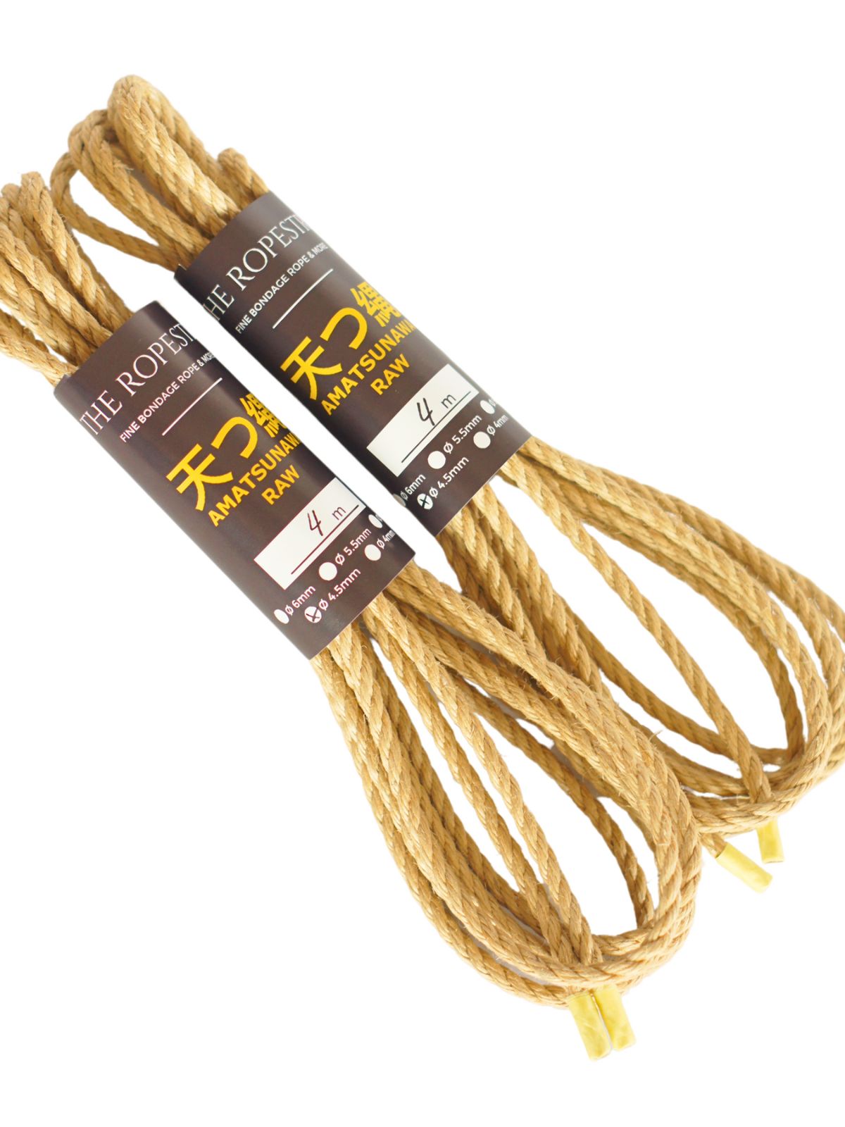 ø 4.5mm RAW AMATSUNAWA 4/5 jute rope for Shibari, Kinbaku bondage, various lengths and sets