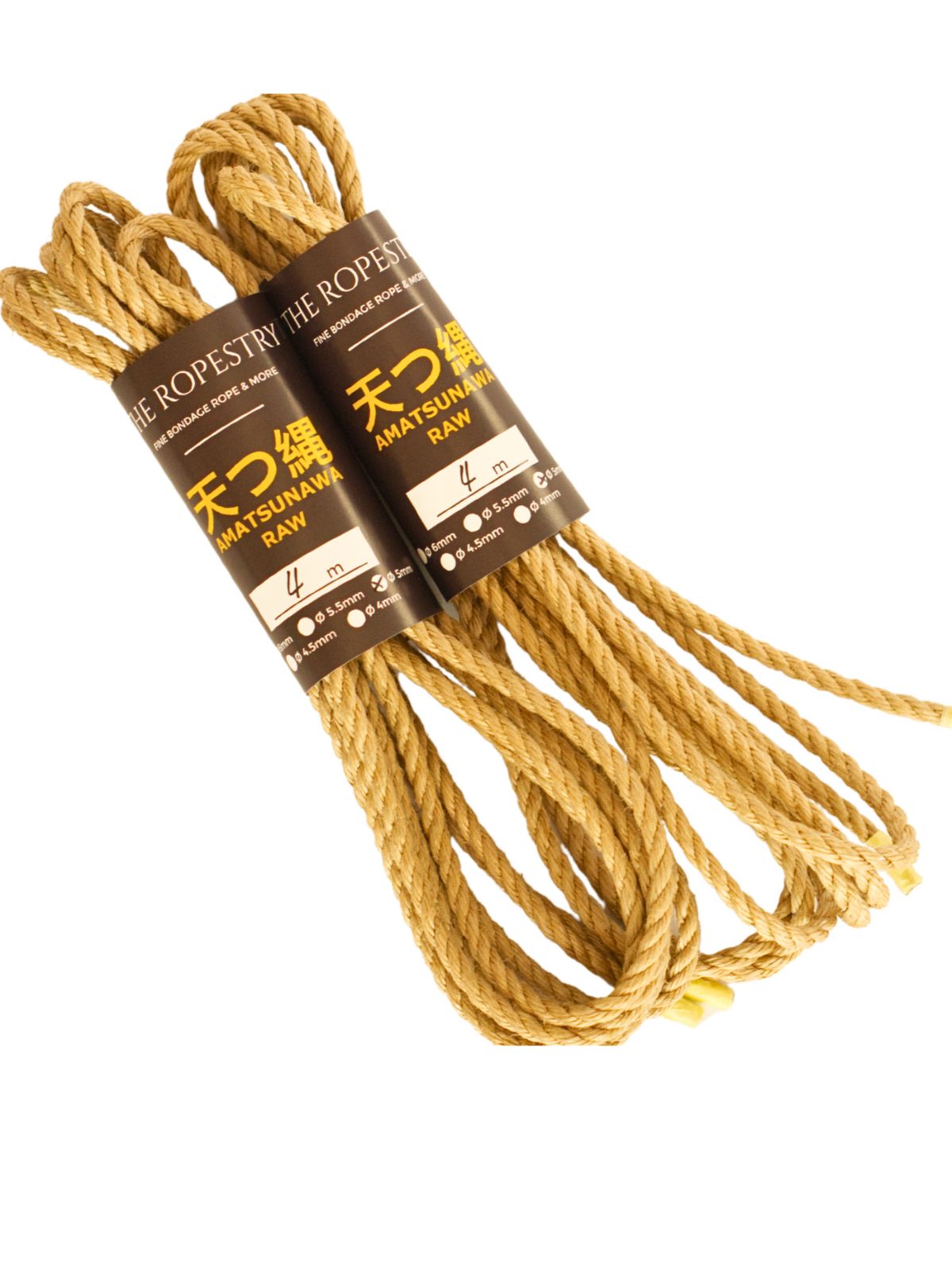 ø 5mm RAW AMATSUNAWA 5/0 jute rope for Shibari, Kinbaku bondage, various lengths and sets