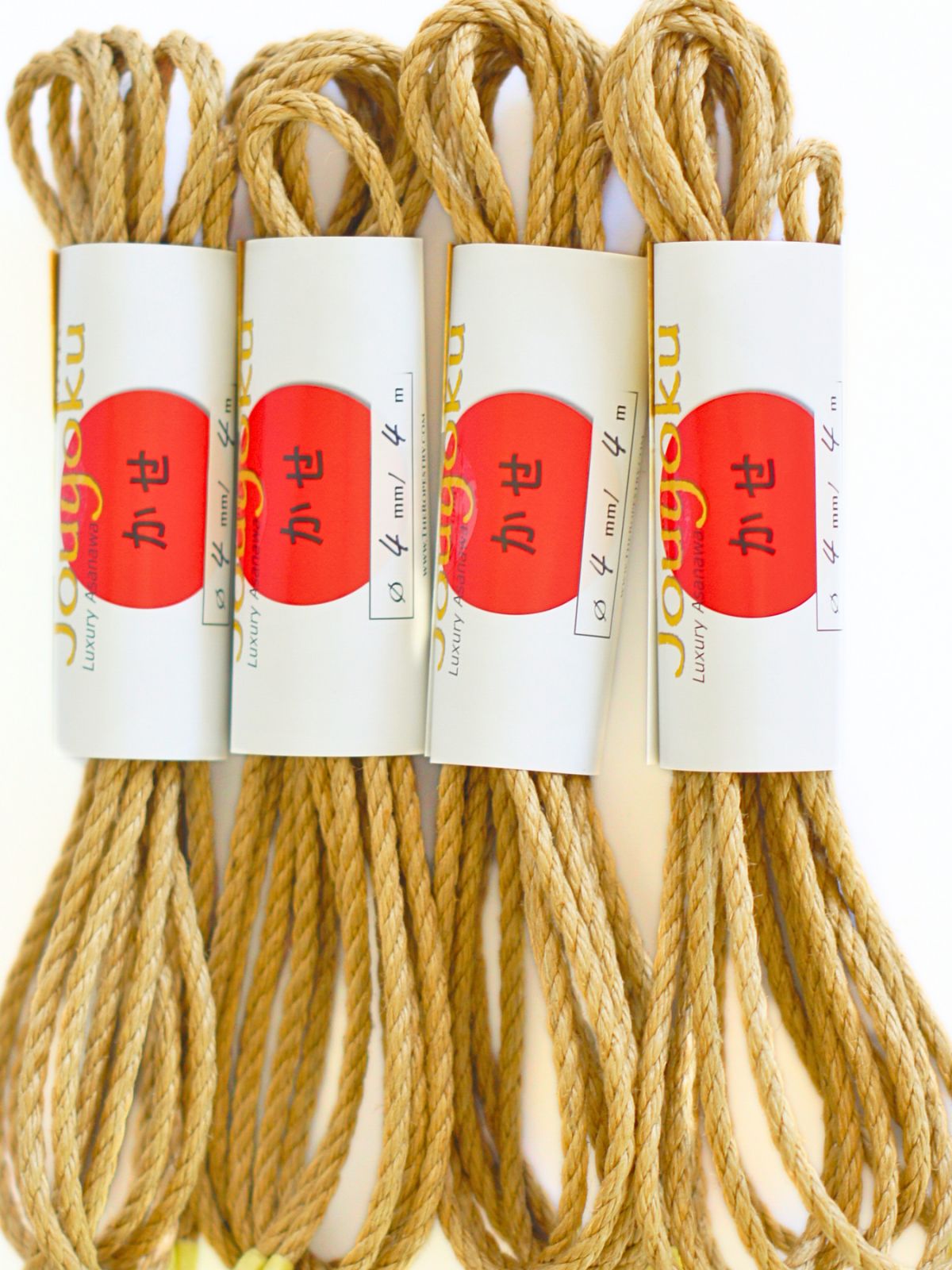 ø 4mm JOUYOKU ready-to-use jute rope for Shibari, Kinbaku bondage, various lengths and sets