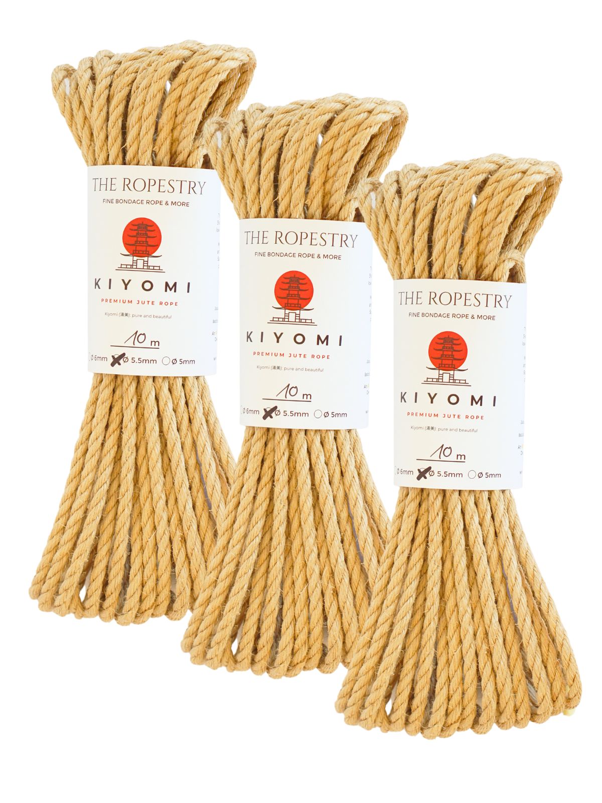 ø 5.5 mm KIYOMI strong single-ply Z-twist medium-lay jute rope for Shibari & Kinbaku applications, untreated, durable & versatile, JBO-free  ø 5.5 mm KIYOMI strong single-ply Z-twist medium-lay jute rope for Shibari & Kinbaku applications, untreated, durable & versatile, JBO-free