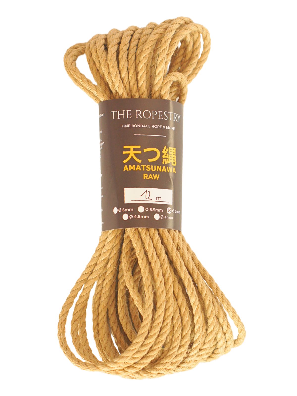 ø 5mm RAW AMATSUNAWA 5/0 jute rope for Shibari, Kinbaku bondage, various lengths and sets