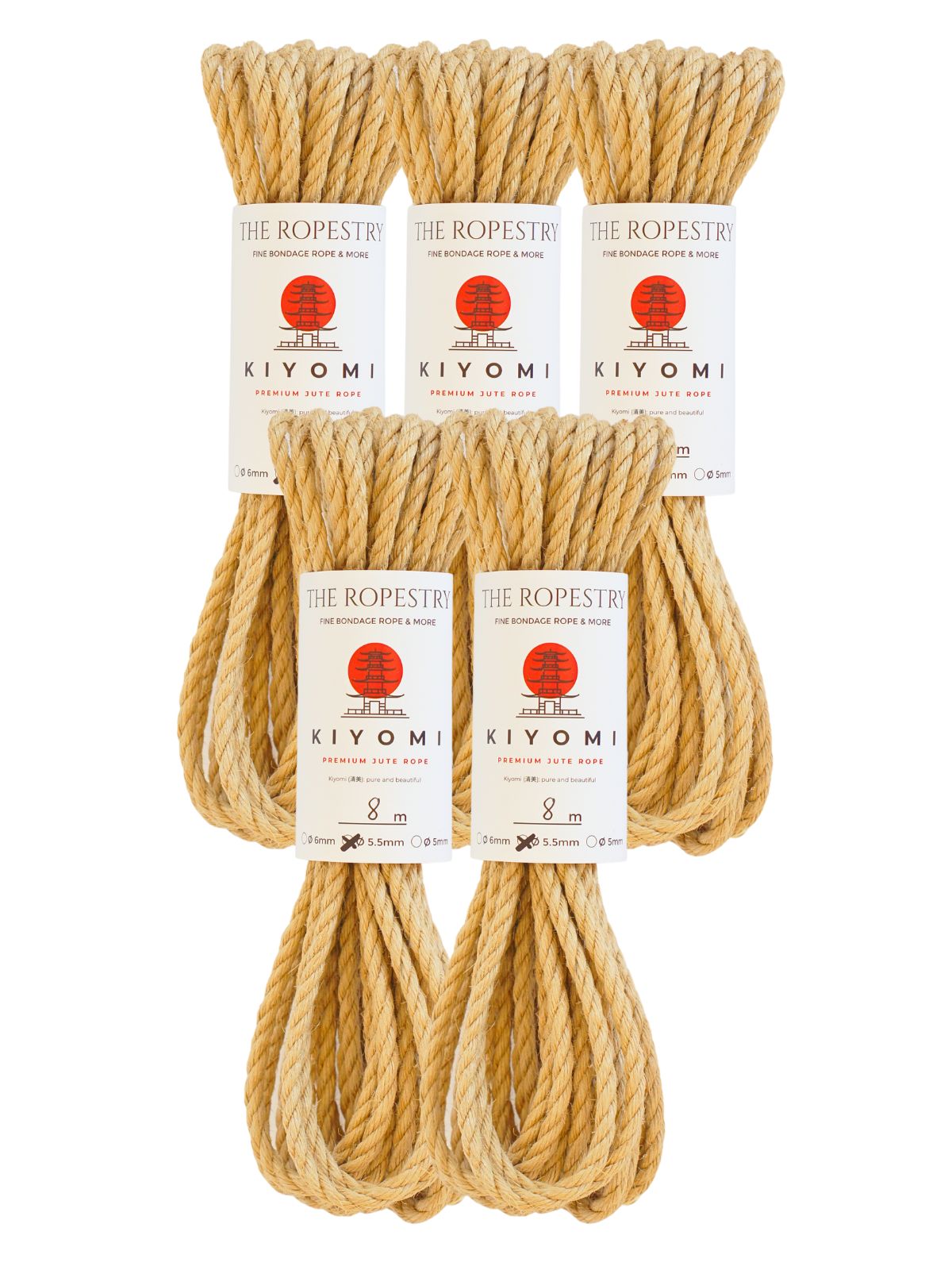 ø 5.5 mm KIYOMI strong single-ply Z-twist medium-lay jute rope for Shibari & Kinbaku applications, untreated, durable & versatile, JBO-free  ø 5.5 mm KIYOMI strong single-ply Z-twist medium-lay jute rope for Shibari & Kinbaku applications, untreated, durable & versatile, JBO-free