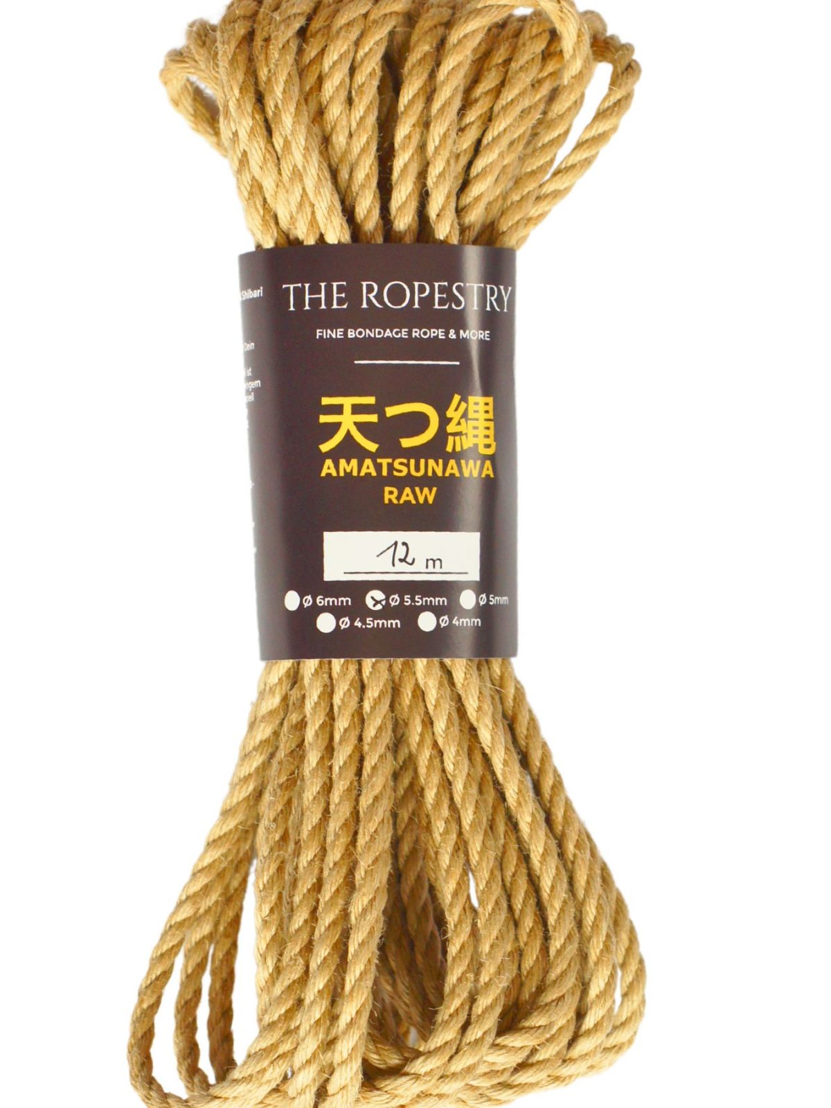 ø 5.5mm AMATSUNAWA 5/5 Jute-ROHSEIL, unbehandelt, mineralölfrei, japanische Produktion