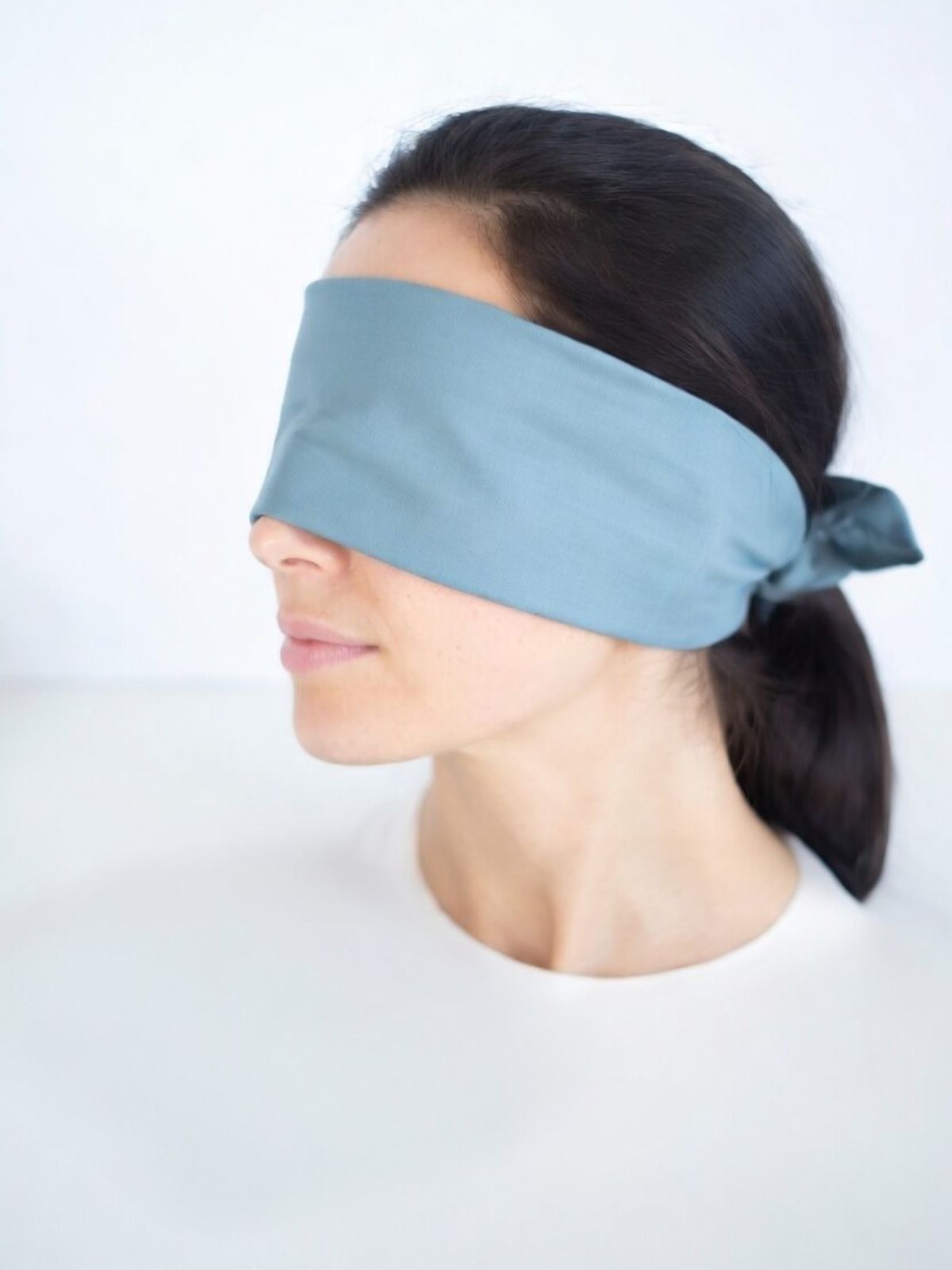 Cotton Poplin Blindfold – Unisex Shibari Accessory 43" (110 cm), Solid Color