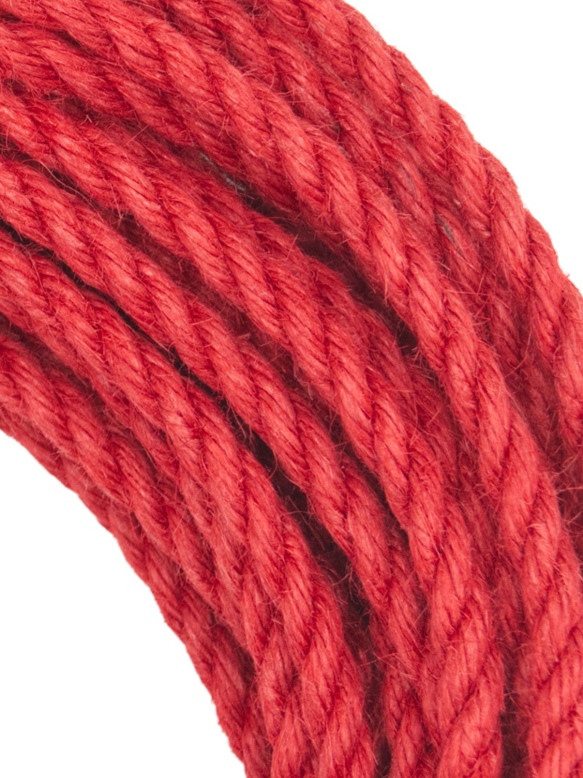 ø 5.5mm KIYOMI RED strong single-ply Z-twist medium-lay jute rope for Shibari & Kinbaku applications, untreated, JBO-free  ø 5.5mm KIYOMI RED strong single-ply Z-twist medium-lay jute rope for Shibari & Kinbaku applications, untreated, JBO-free
