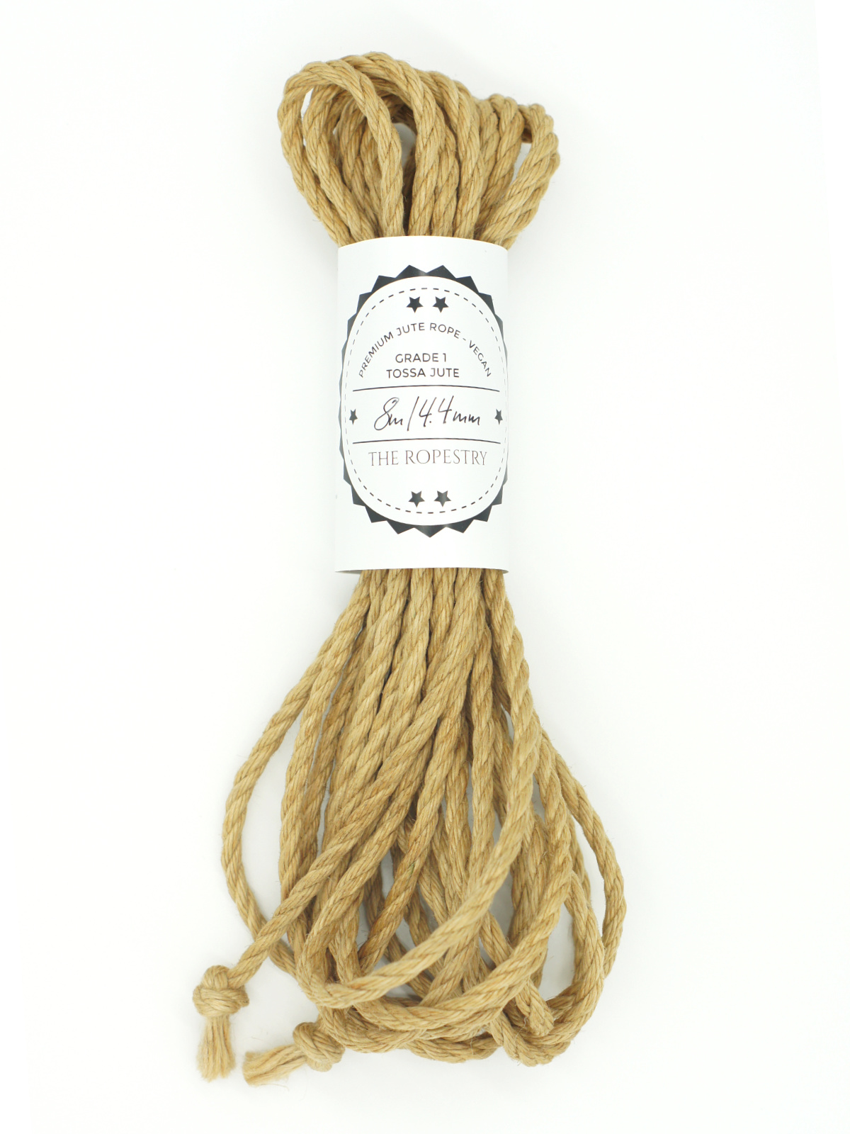 1pc ∅ 4.4mm, 8m, jute rope, ready for use 
