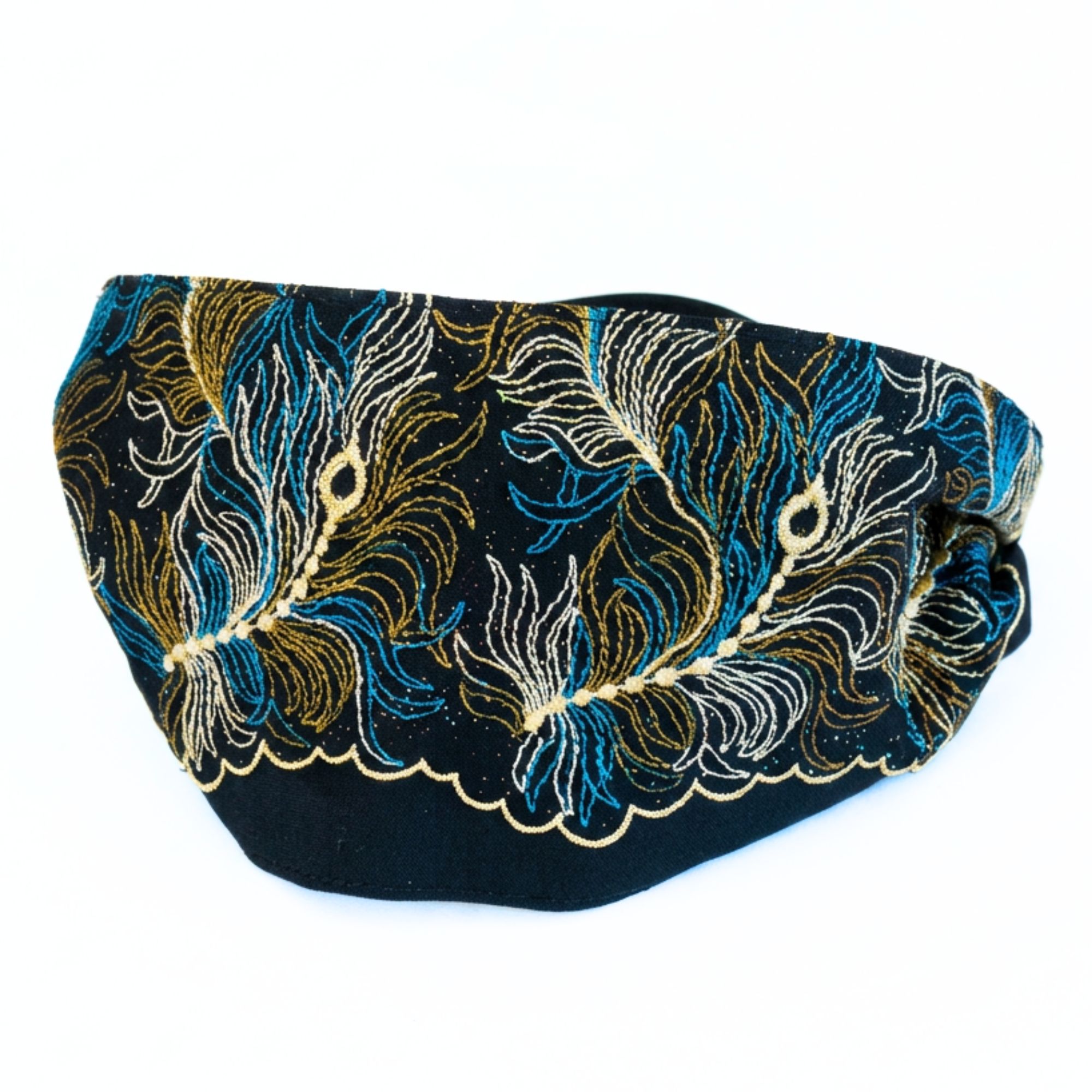 Blindfold "Feather" with delicate lace – for Shibari & Sensory Play, Meditation Mask | Exclusive Design by TheRopestry