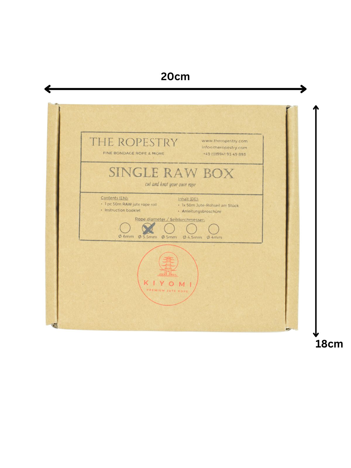 KIYOMI SINGLE RAW ROLL - 50m raw jute rope for bondage, Shibari and Kinbaku, cut and knot your own ropes