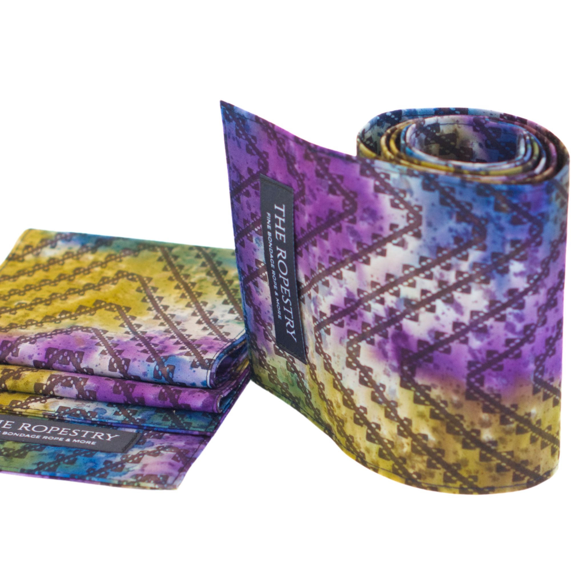 Augenbinde, handgefärbte Batik-Baumwolle – 3-lagige Schlafmaske & Bondage-Fesselung – Multifunktionales Band, Shibari Accessoire | TheRopestry