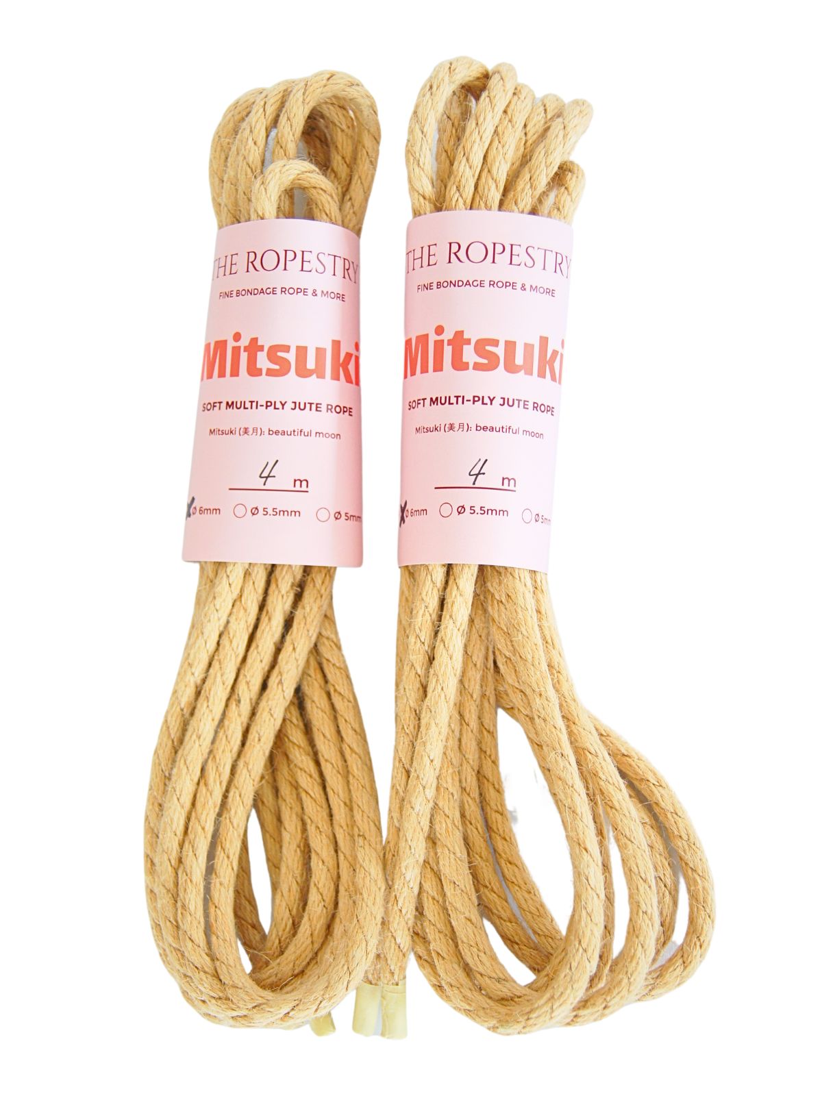 ø 6mm Mitsuki jute rope for Shibari, Kinbaku bondage, untreated, chemical free, soft, loose-lay ø 6mm Mitsuki jute rope for Shibari, Kinbaku bondage, untreated, chemical free, soft, loose-lay