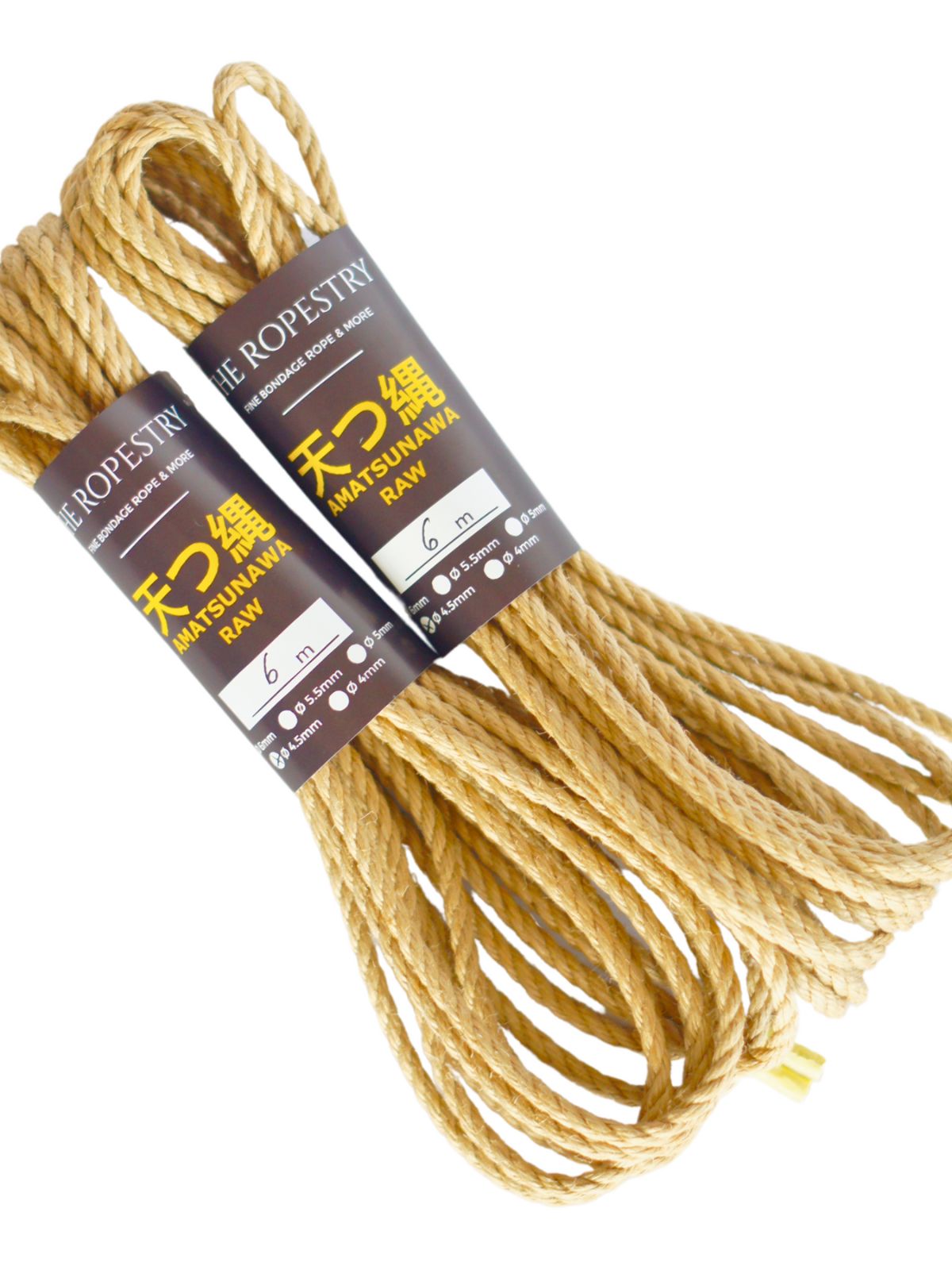 ø 4.5mm RAW AMATSUNAWA 4/5 jute rope for Shibari, Kinbaku bondage, various lengths and sets