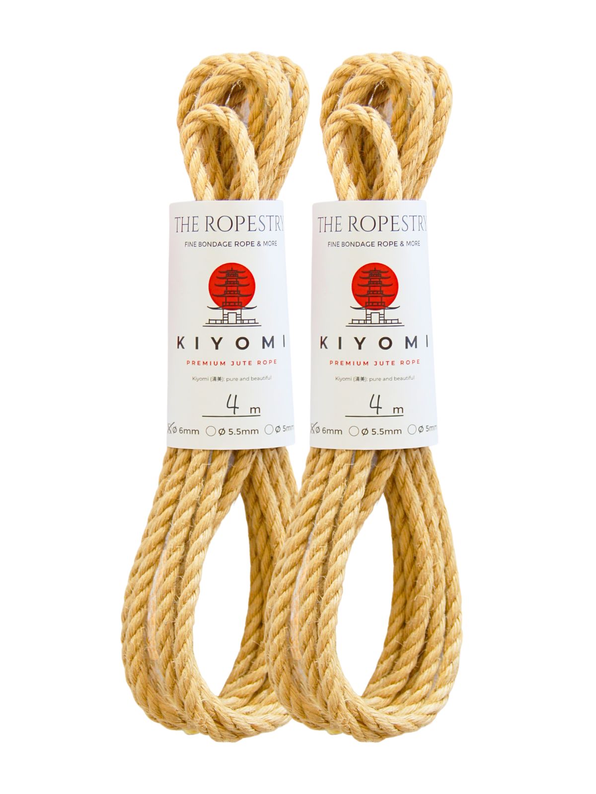 ø 6mm KIYOMI strong single-ply Z-twist medium-lay jute rope for Shibari & Kinbaku applications, untreated, durable & versatile, JBO-free  ø 6mm KIYOMI strong single-ply Z-twist medium-lay jute rope for Shibari & Kinbaku applications, untreated, durable & versatile, JBO-free