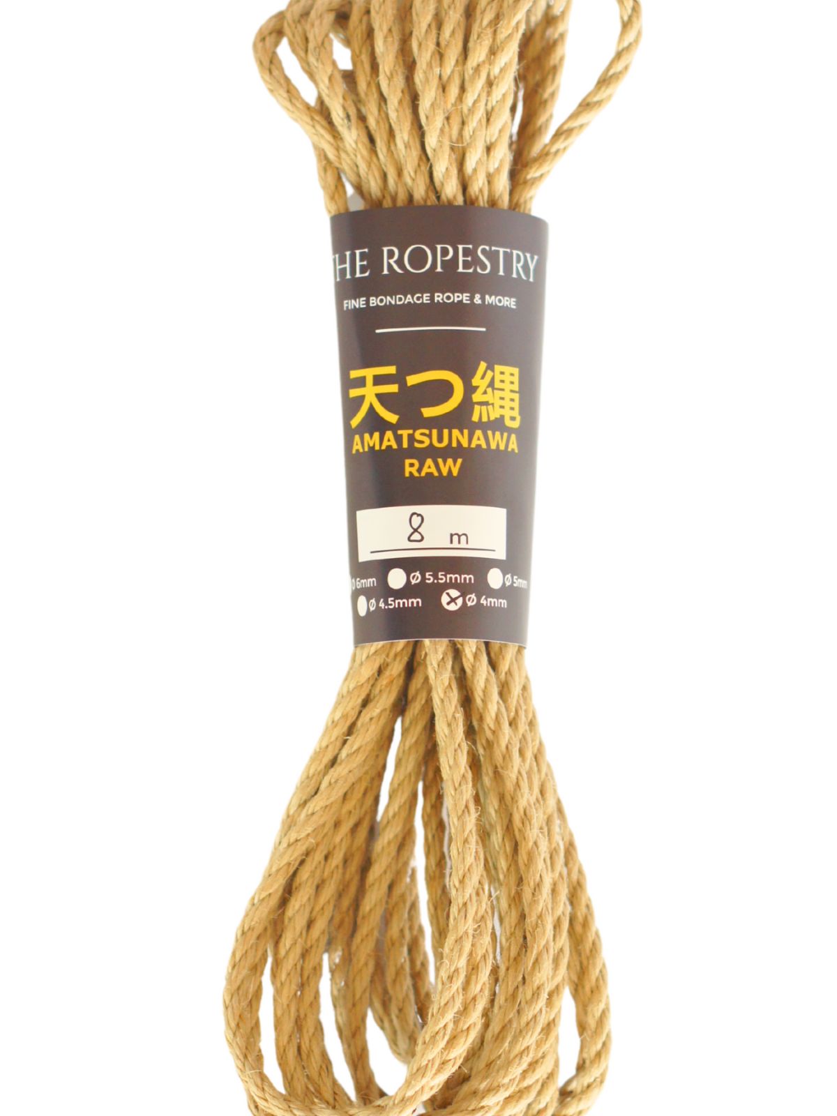 ø 4mm RAW AMATSUNAWA 4/0 jute rope for Shibari, Kinbaku bondage, various lengths and sets