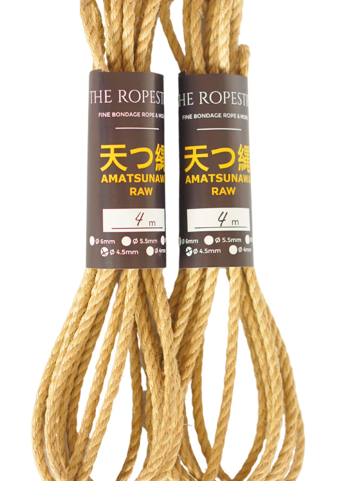 ø 4.5mm RAW AMATSUNAWA 4/5 jute rope for Shibari, Kinbaku bondage, various lengths and sets