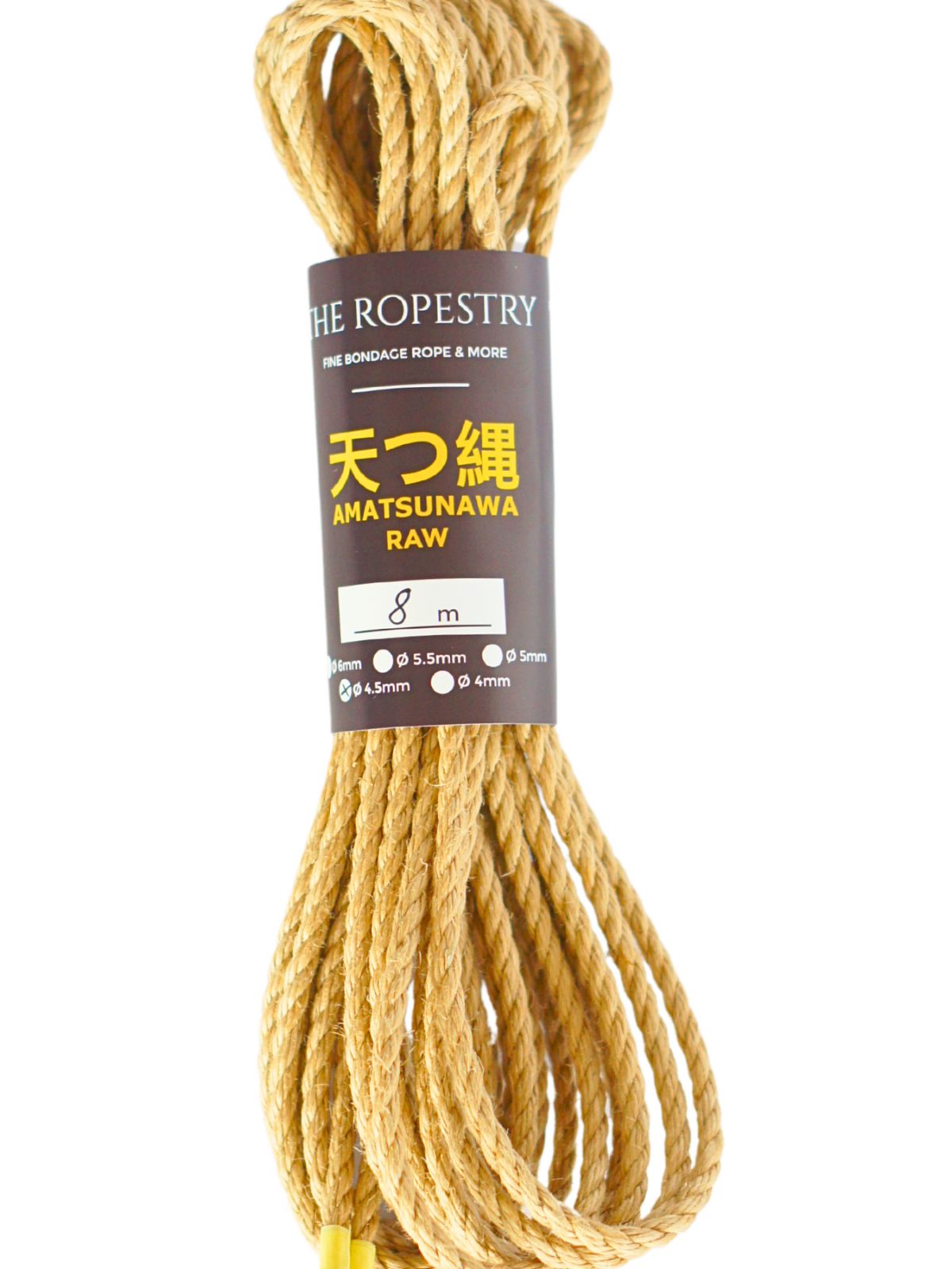 ø 4.5mm RAW AMATSUNAWA 4/5 jute rope for Shibari, Kinbaku bondage, various lengths and sets