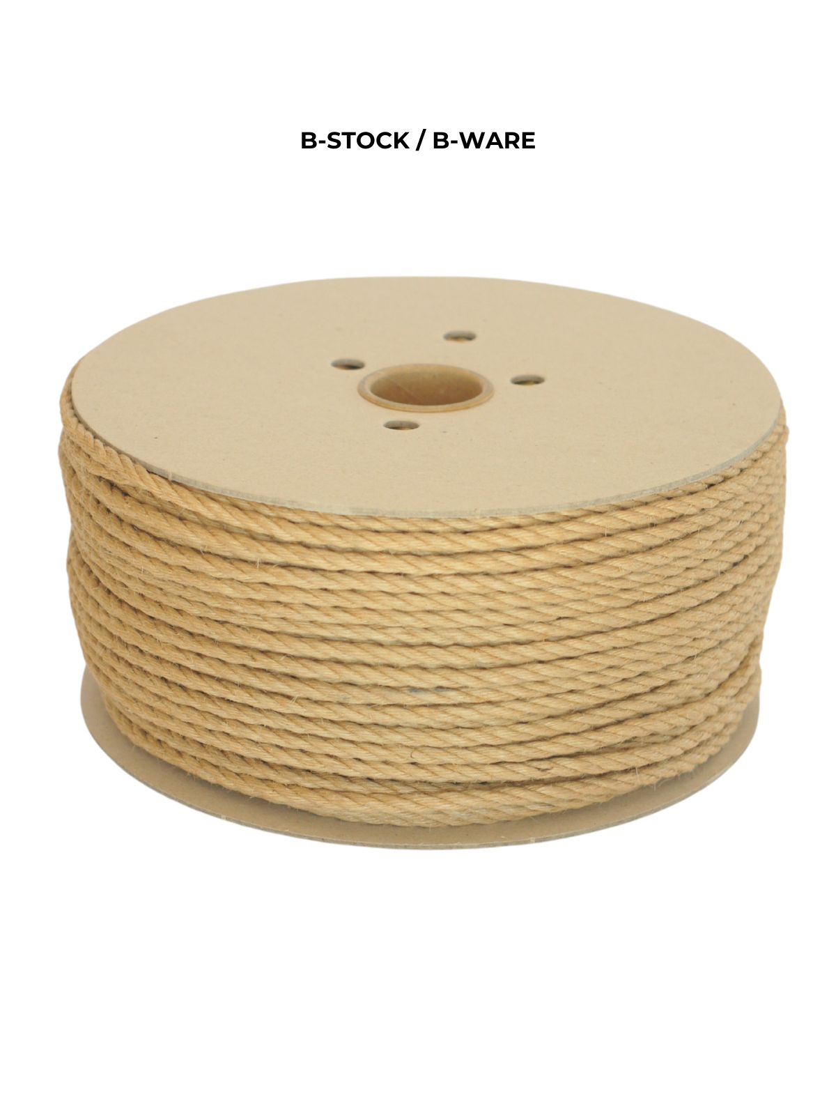 B-WARE Jute-Rohseil auf Midi-Rolle, ab 150m, ~3kg, aus japanischer Produktion, mineralölfrei, unbehandelt