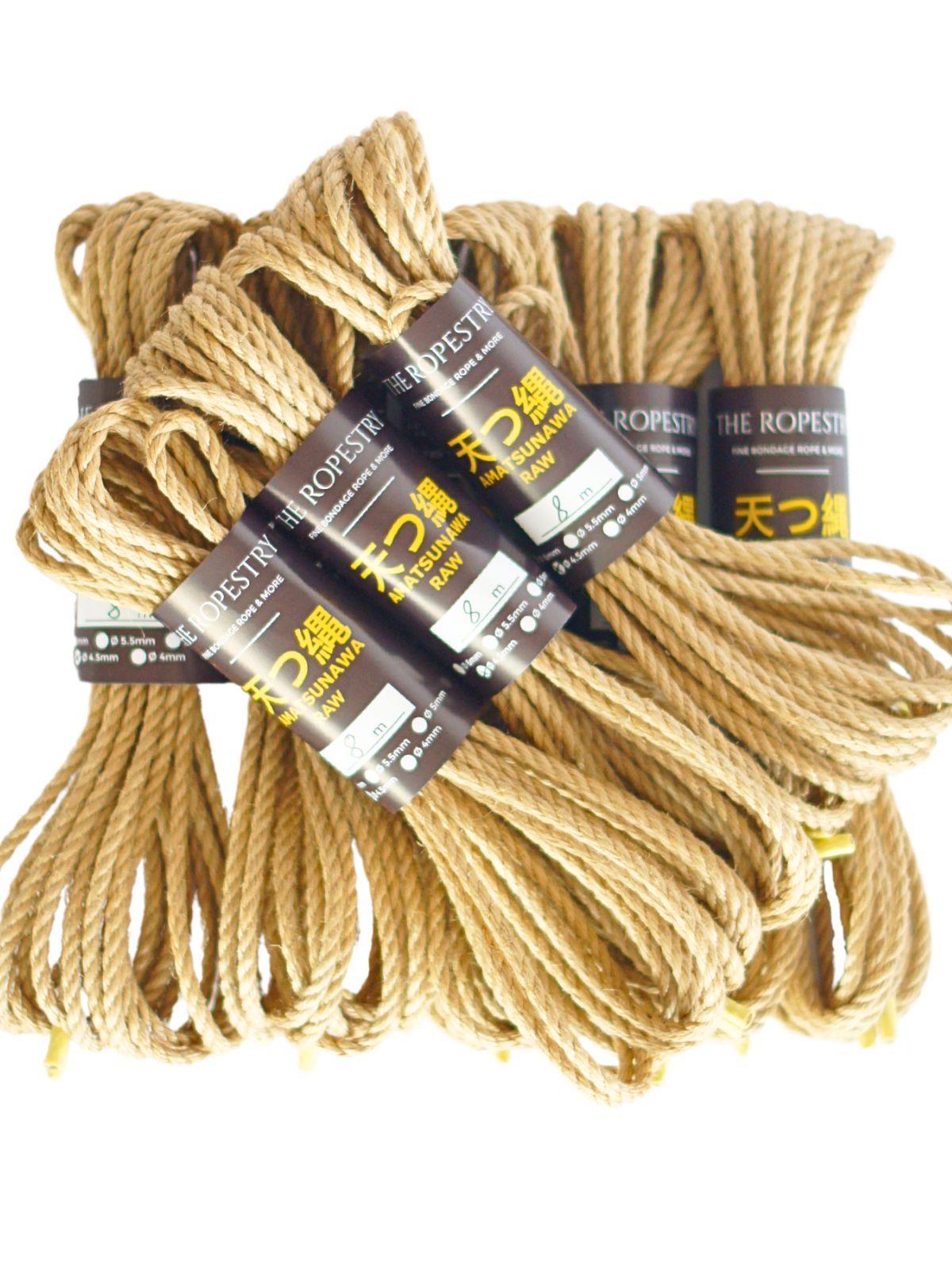 ø 4.5mm AMATSUNAWA 4/5 Jute-ROHSEIL, unbehandelt, mineralölfrei, japanische Produktion