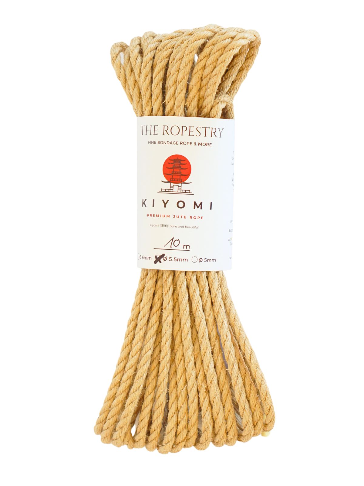 ø 5.5 mm KIYOMI strong single-ply Z-twist medium-lay jute rope for Shibari & Kinbaku applications, untreated, durable & versatile, JBO-free  ø 5.5 mm KIYOMI strong single-ply Z-twist medium-lay jute rope for Shibari & Kinbaku applications, untreated, durable & versatile, JBO-free