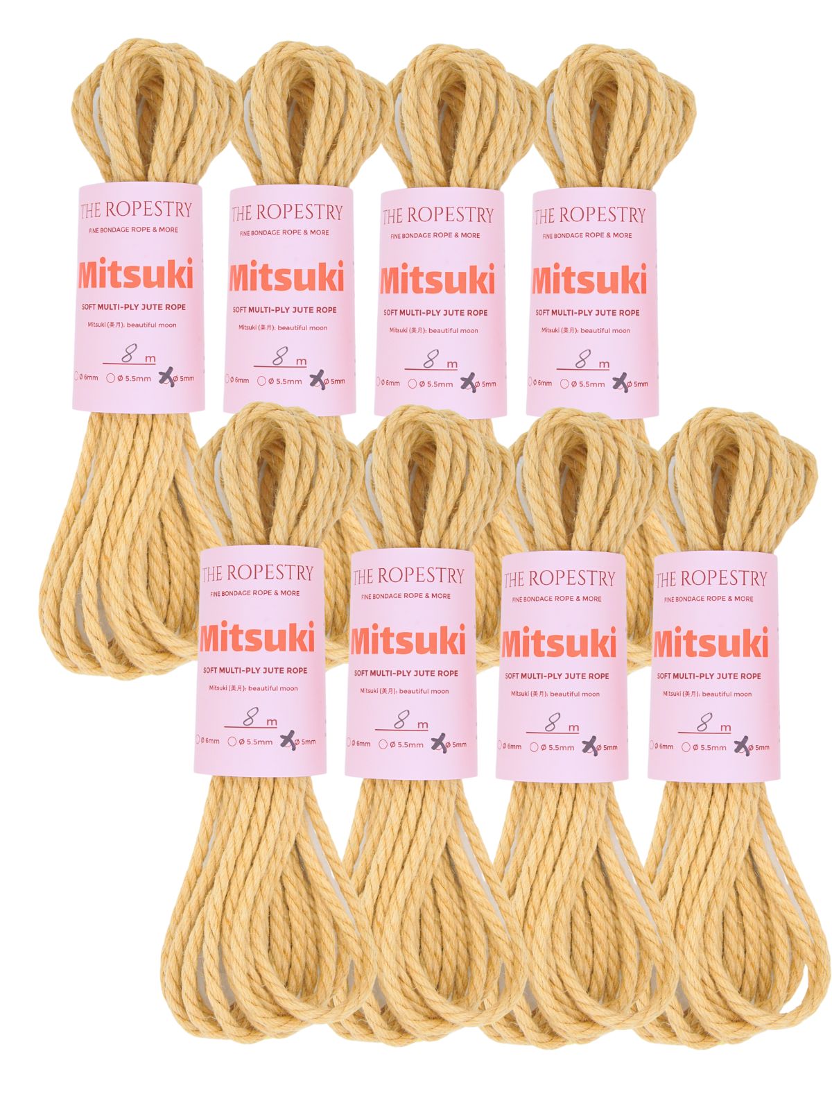 Best loose-lay ø 5mm Mitsui jute rope, for Shibari, Kinbaku, soft skin ...