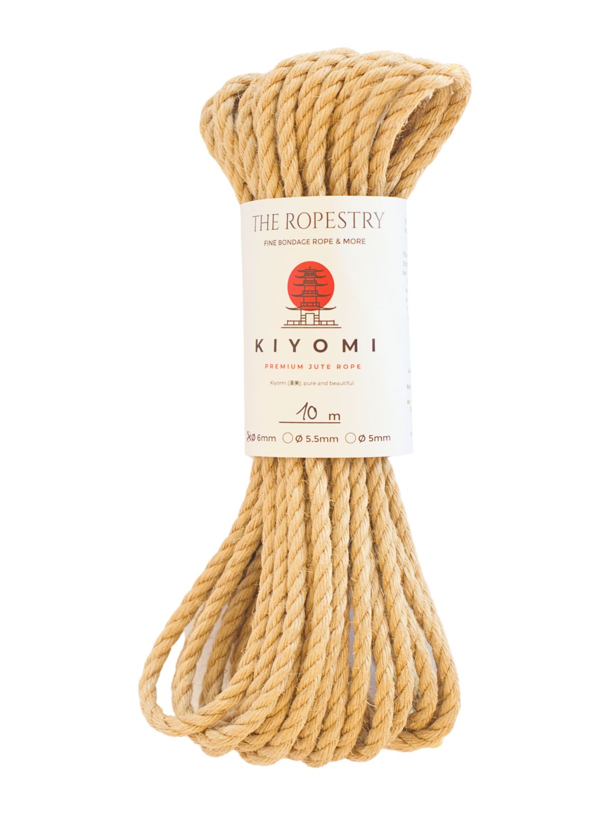 ø 6mm KIYOMI strong single-ply Z-twist medium-lay jute rope for Shibari & Kinbaku applications, untreated, durable & versatile, JBO-free  ø 6mm KIYOMI strong single-ply Z-twist medium-lay jute rope for Shibari & Kinbaku applications, untreated, durable & versatile, JBO-free