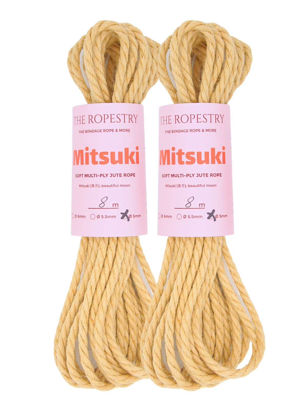 Shibari Set "Fine Line Mastery" | 3x 8m KIYOMI 5/0 Ropes + 2x 8m Mitsuki 5/0 Ropes + 2x 8m AMATSUNAWA RAW 4/5 Ropes, Traditional Rope Butter, Rope Oil and Storage Bag