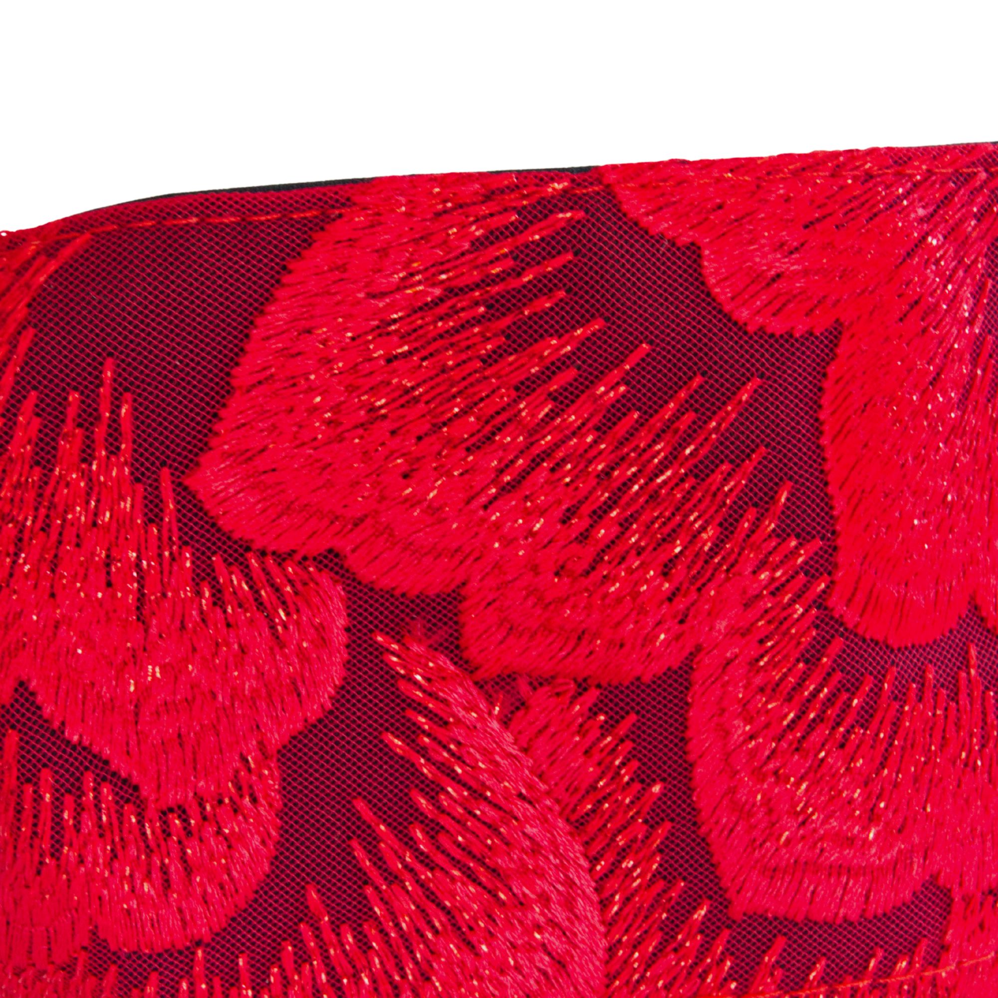 Augenbinde "Carmine" mit leuchtend roter Spitze – für Shibari & Sensory Play, Meditationsmaske | Exklusiv-Design von TheRopestry