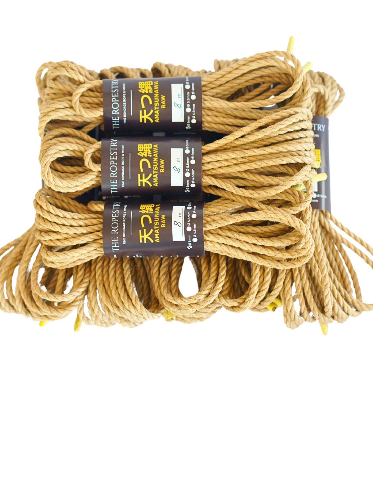 ø 6mm RAW AMATSUNAWA 6/0 jute rope for Shibari, Kinbaku bondage, untreated, chemical free