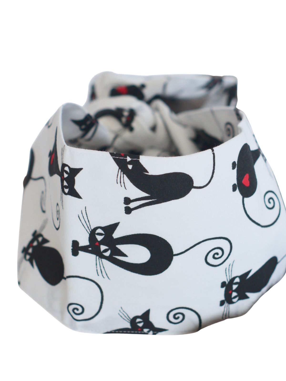 Blindfold "Black Cat", 100% cotton, lined, handmade