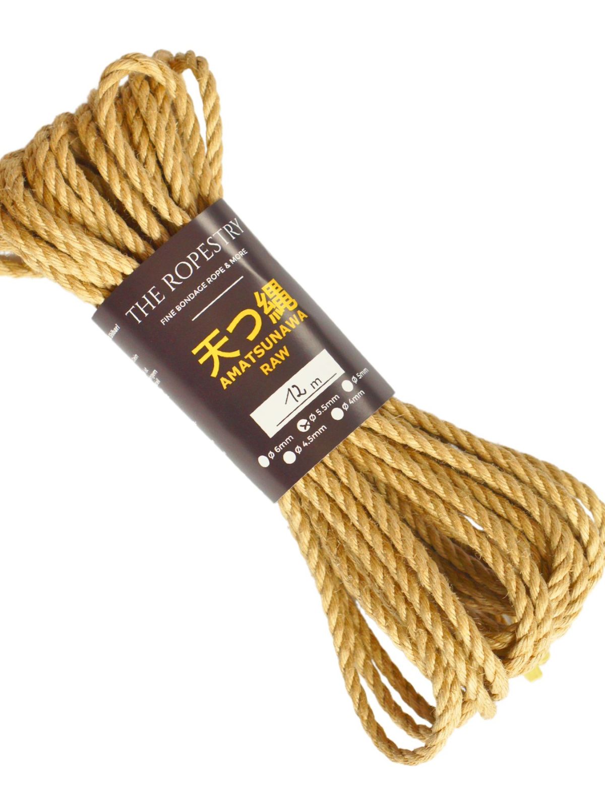 ø 5.5mm AMATSUNAWA 5/5 Jute-ROHSEIL, unbehandelt, mineralölfrei, japanische Produktion