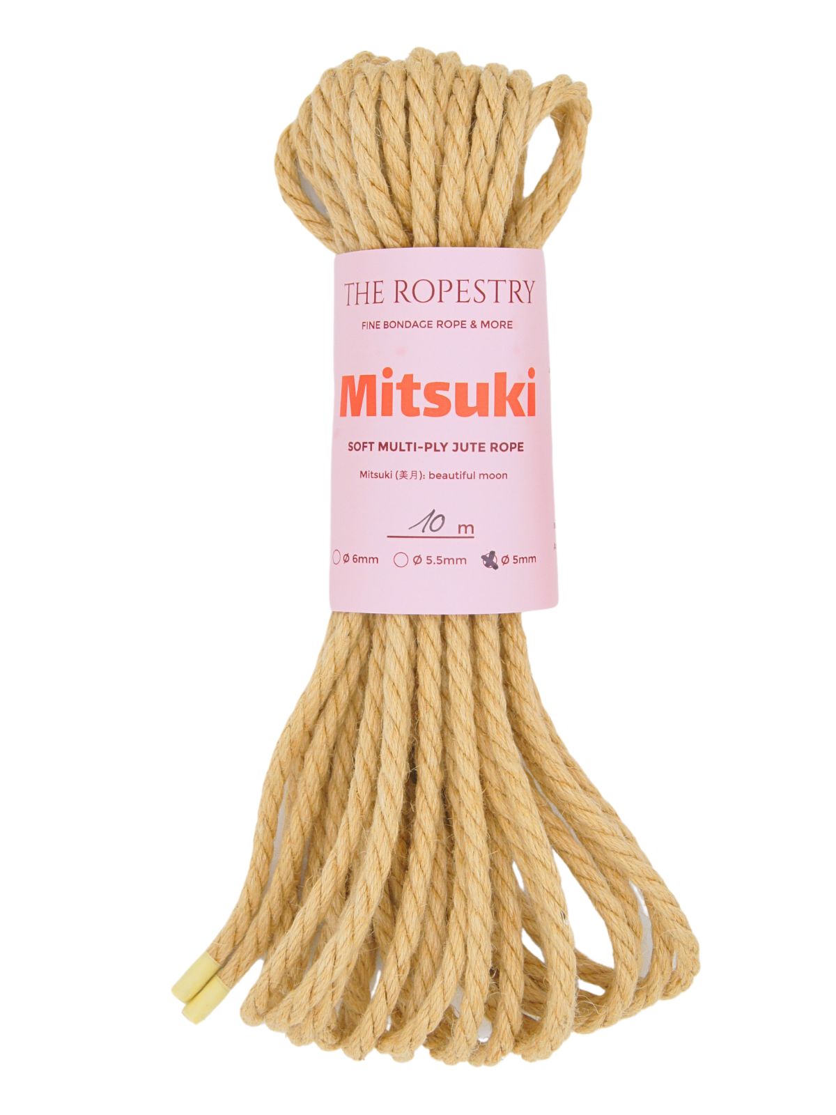 ø 5mm Mitsuki jute rope for Shibari, Kinbaku bondage, untreated, chemical free, soft, loose-lay  ø 5mm Mitsuki jute rope for Shibari, Kinbaku bondage, untreated, chemical free, soft, loose-lay