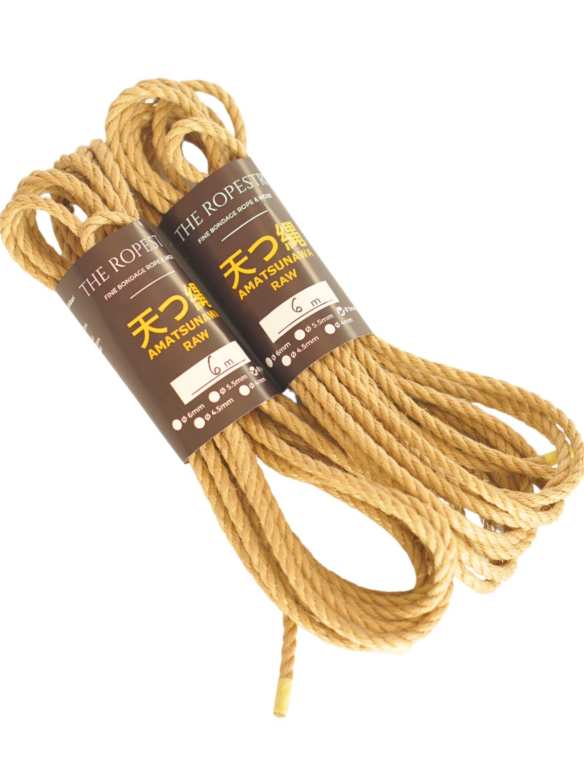 ø 5mm RAW AMATSUNAWA 5/0 jute rope for Shibari, Kinbaku bondage, various lengths and sets