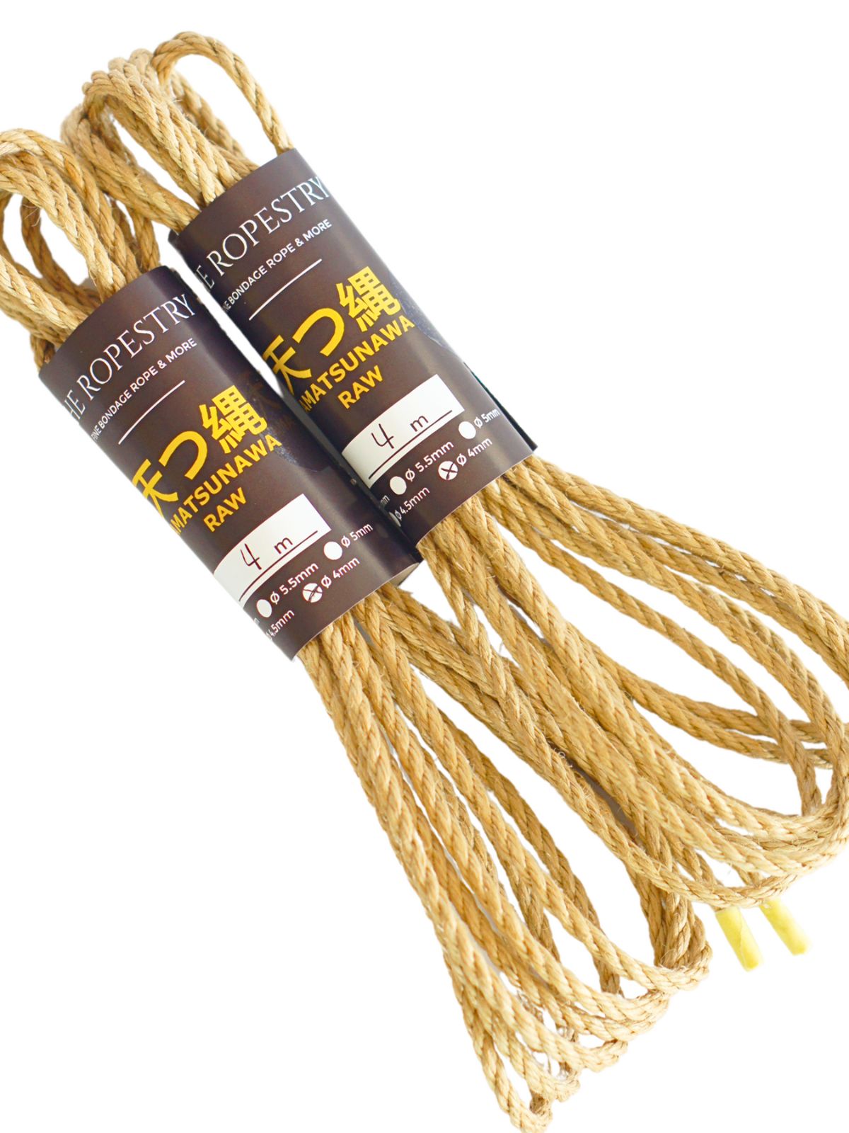 ø 4mm RAW AMATSUNAWA 4/0 jute rope for Shibari, Kinbaku bondage, various lengths and sets