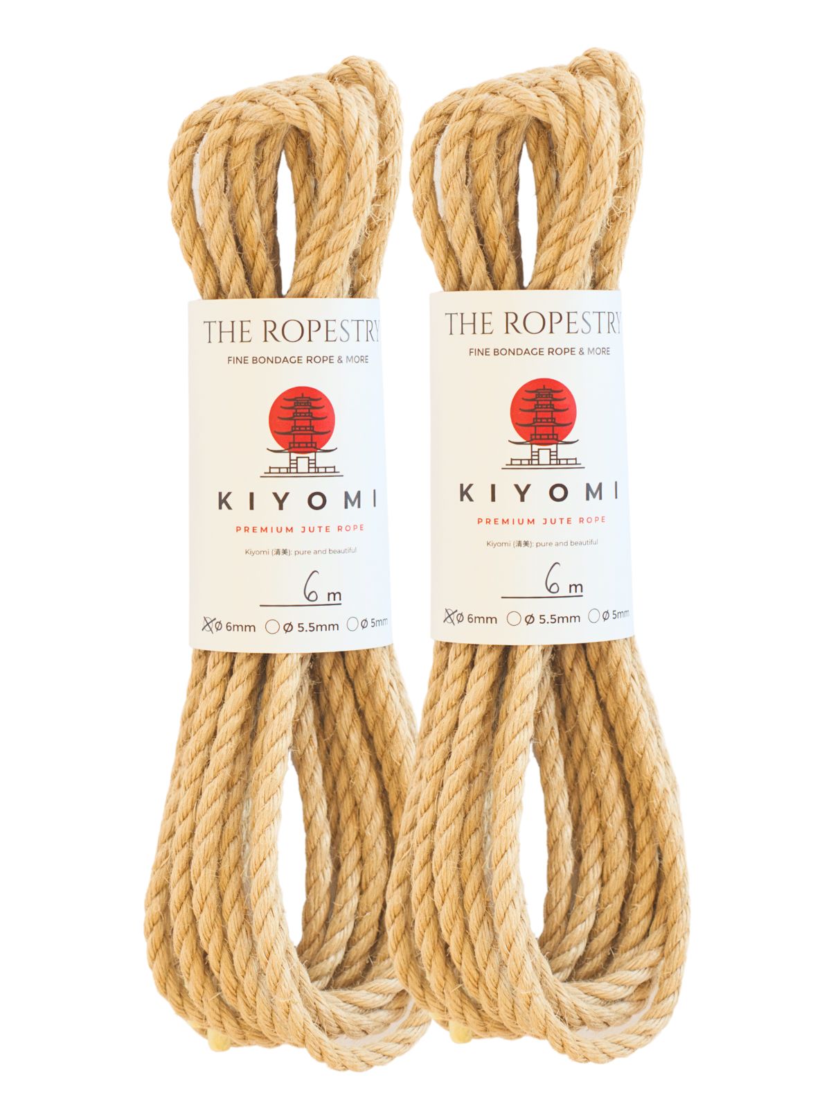 ø 6mm KIYOMI strong single-ply Z-twist medium-lay jute rope for Shibari & Kinbaku applications, untreated, durable & versatile, JBO-free  ø 6mm KIYOMI strong single-ply Z-twist medium-lay jute rope for Shibari & Kinbaku applications, untreated, durable & versatile, JBO-free