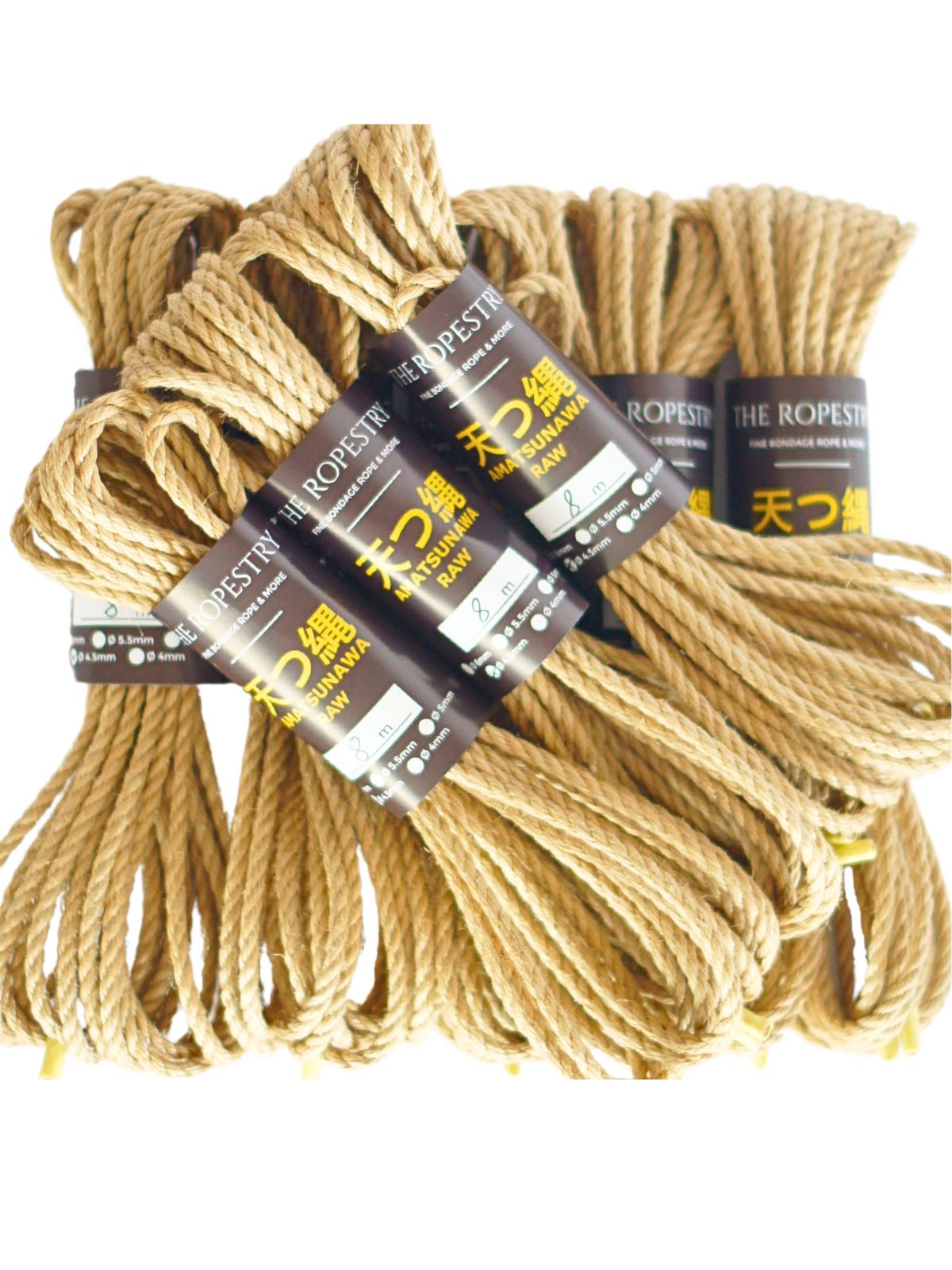 ø 4.5mm AMATSUNAWA 4/5 Jute-ROHSEIL, unbehandelt, mineralölfrei, japanische Produktion