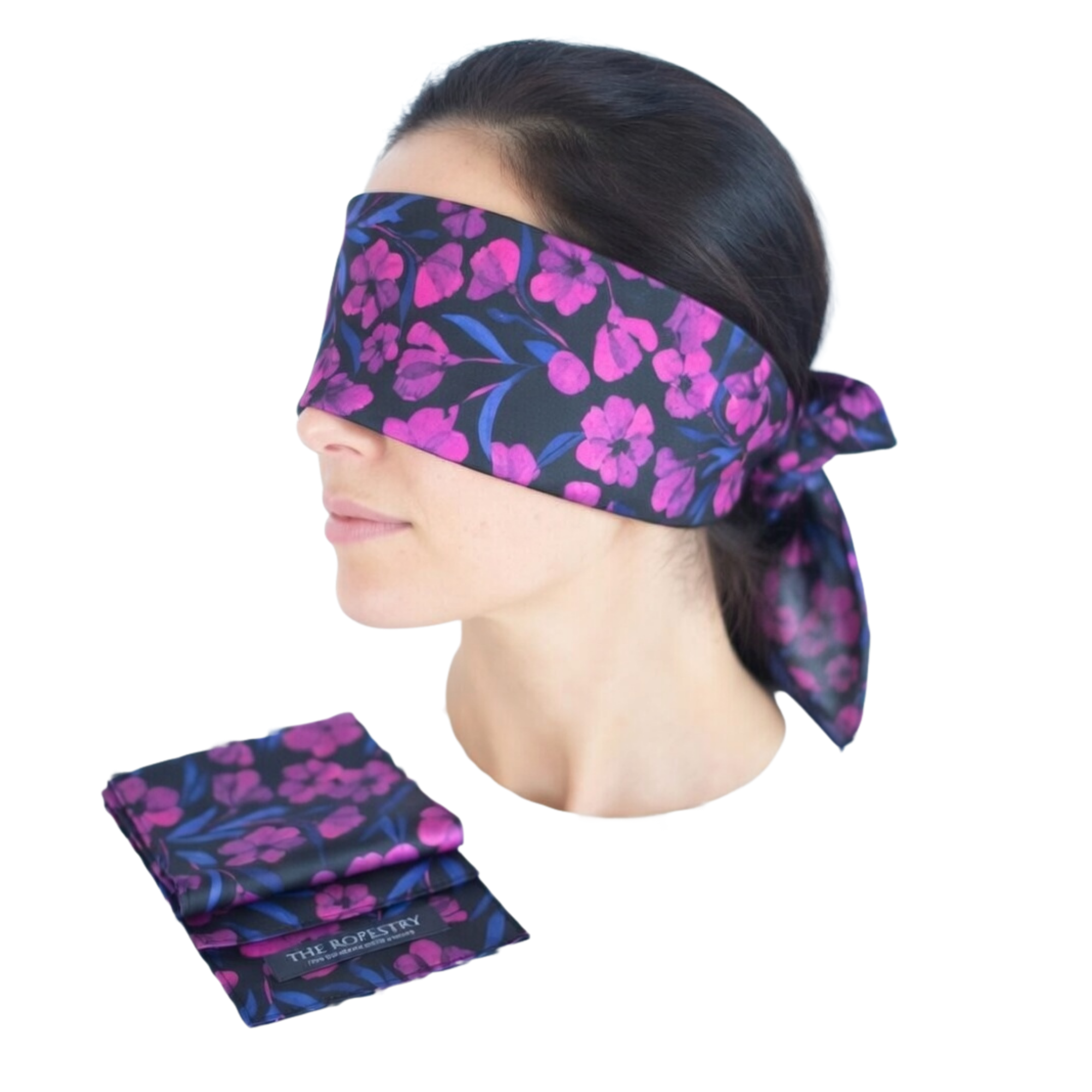 Soft Cotton Satin Blindfold – 3-Ply Sleep Mask & Bondage Restraint – Multi-use Tie, Shibari Accessoire