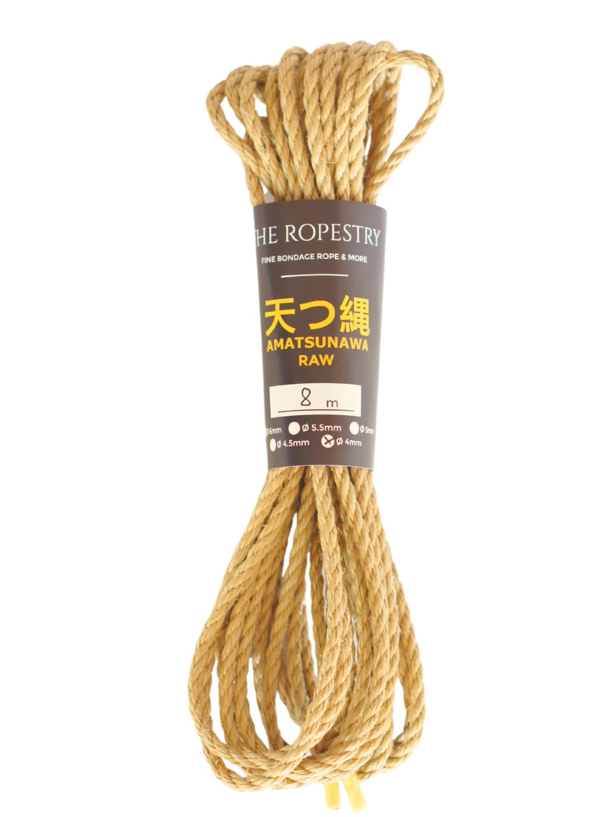 ø 4mm RAW AMATSUNAWA 4/0 jute rope for Shibari, Kinbaku bondage, various lengths and sets
