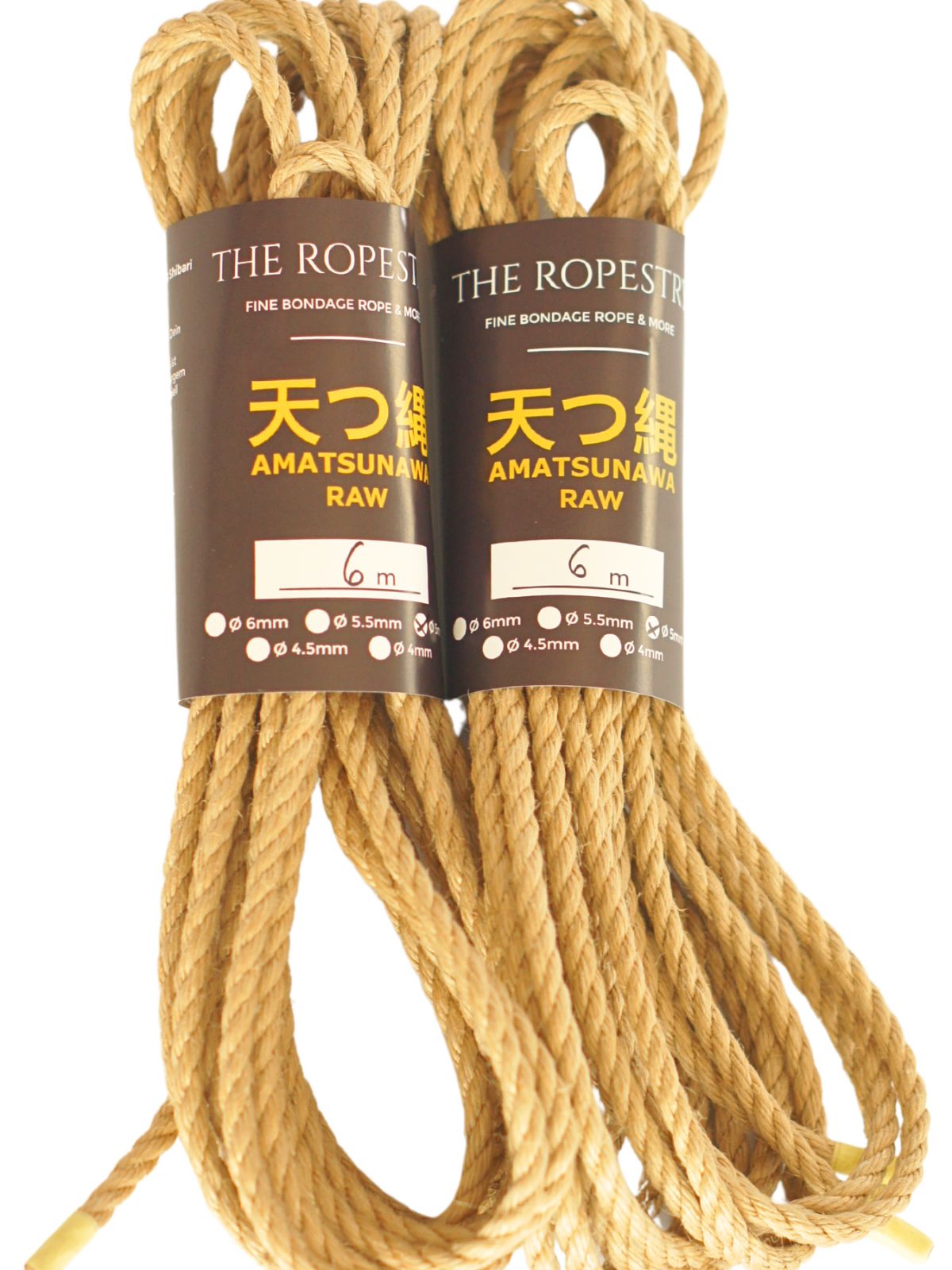 ø 5mm RAW AMATSUNAWA 5/0 jute rope for Shibari, Kinbaku bondage, various lengths and sets