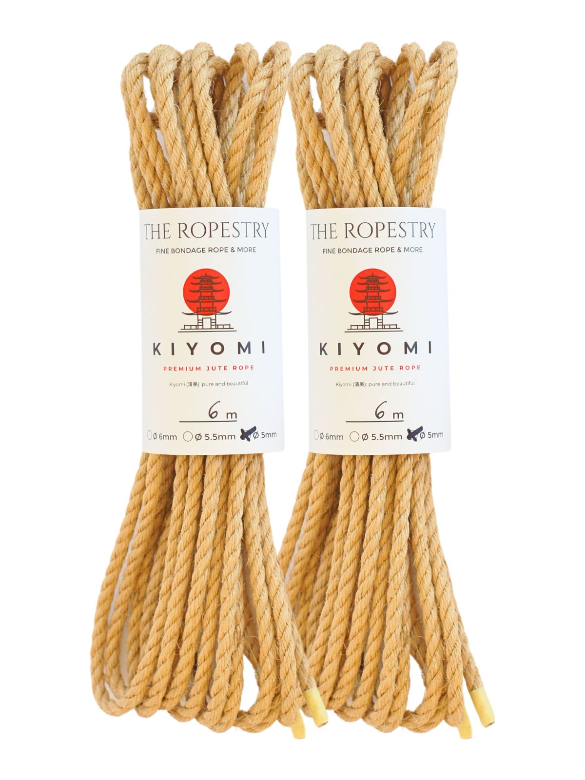ø 5mm KIYOMI strong single-ply Z-twist medium-lay jute rope for Shibari & Kinbaku applications, untreated, durable & versatile, JBO-free  ø 5mm KIYOMI strong single-ply Z-twist medium-lay jute rope for Shibari & Kinbaku applications, untreated, durable & versatile, JBO-free