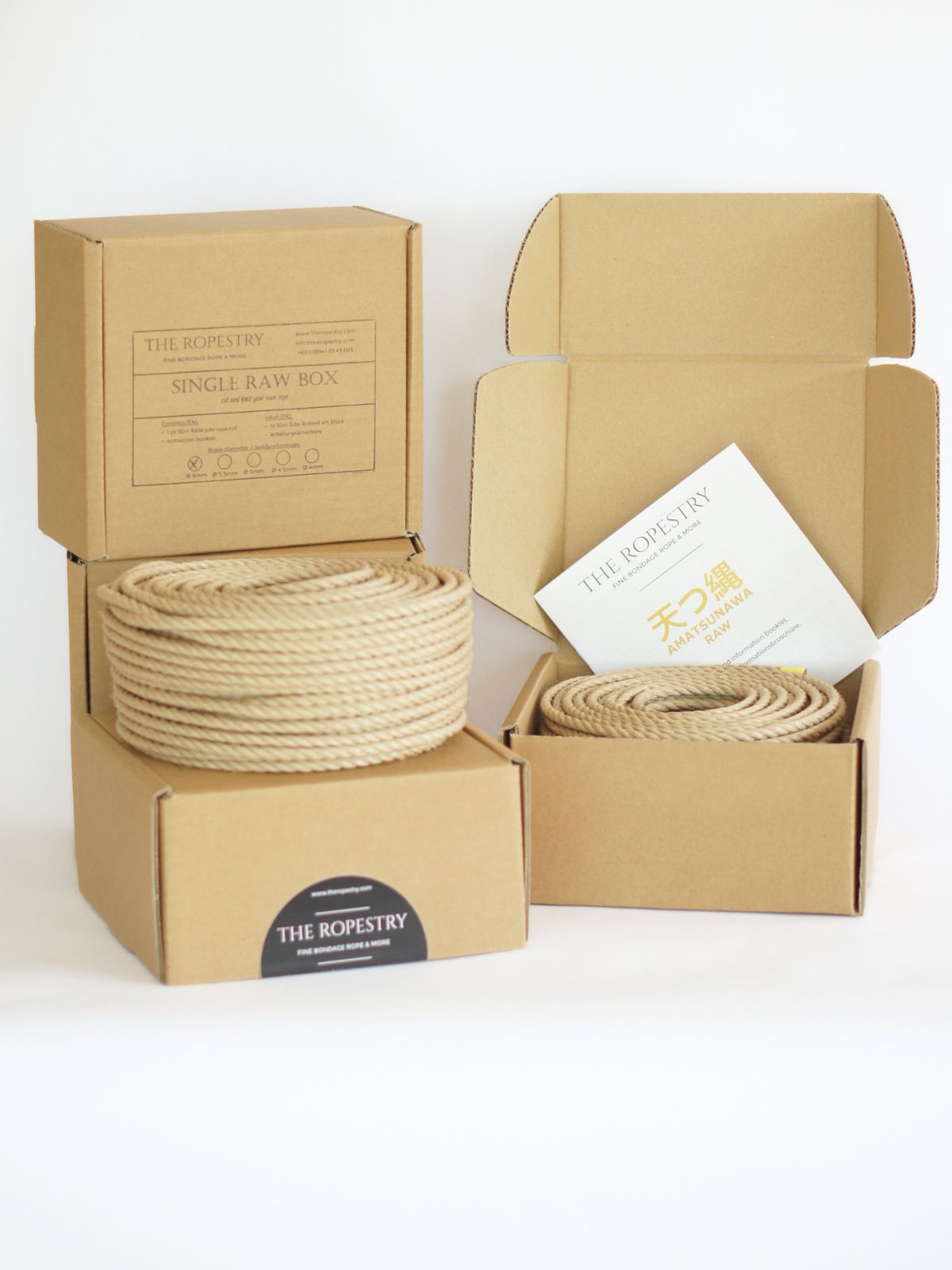 SINGLE RAW ROLL - 50m of finest jute rope for bondage for DIY processing