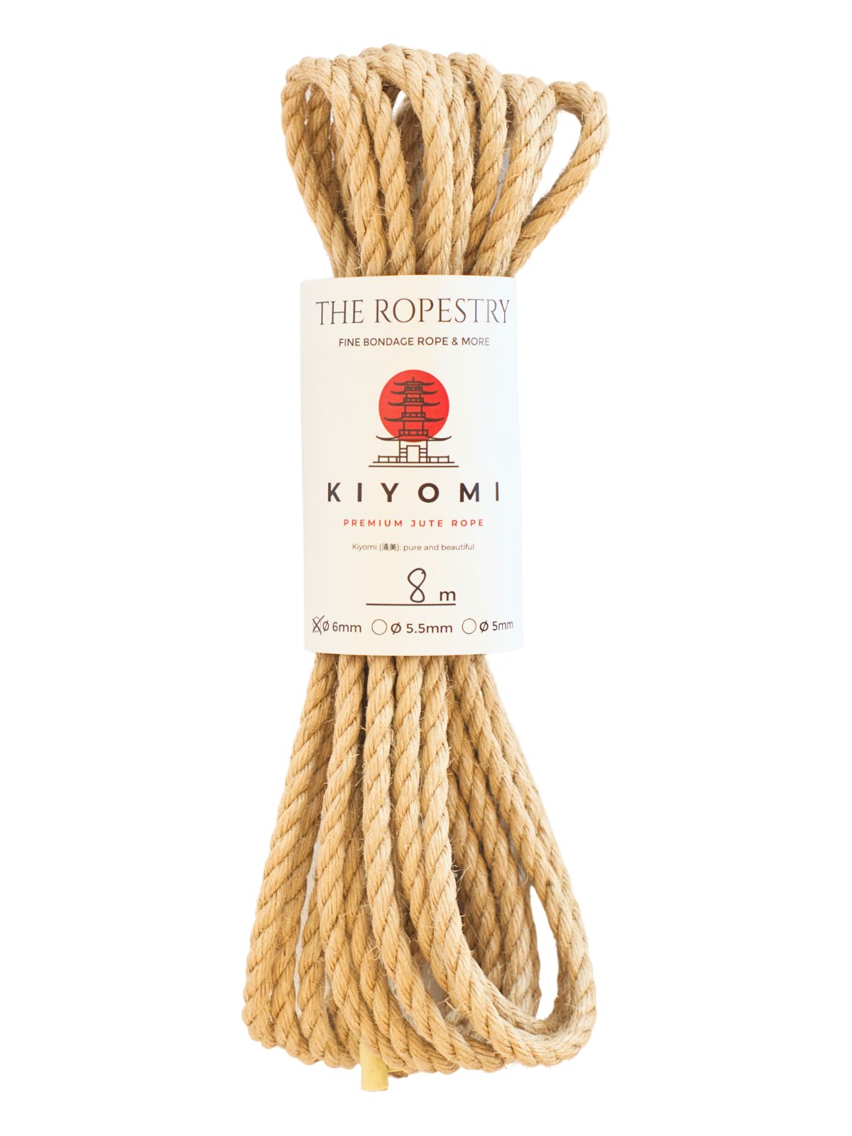 ø 6mm KIYOMI strong single-ply Z-twist medium-lay jute rope for Shibari & Kinbaku applications, untreated, durable & versatile, JBO-free  ø 6mm KIYOMI strong single-ply Z-twist medium-lay jute rope for Shibari & Kinbaku applications, untreated, durable & versatile, JBO-free