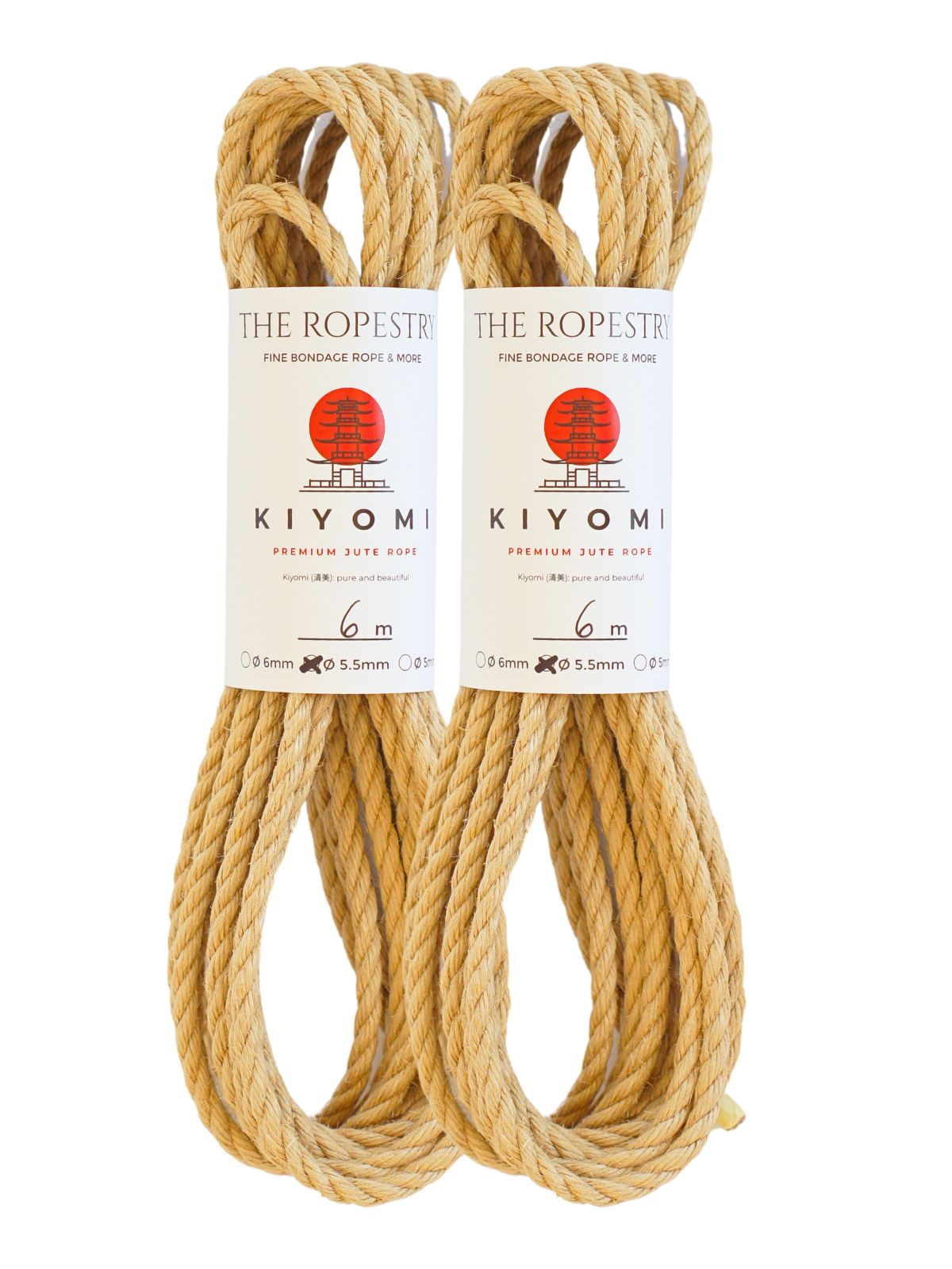ø 5.5 mm KIYOMI strong single-ply Z-twist medium-lay jute rope for Shibari & Kinbaku applications, untreated, durable & versatile, JBO-free  ø 5.5 mm KIYOMI strong single-ply Z-twist medium-lay jute rope for Shibari & Kinbaku applications, untreated, durable & versatile, JBO-free
