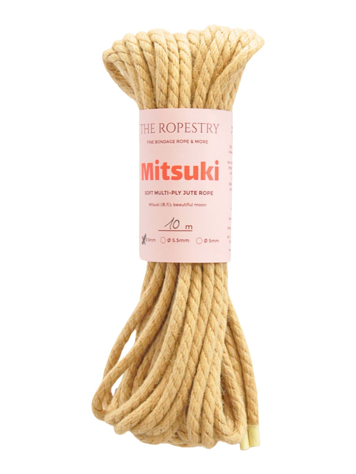 Ø 6mm Mitsuki - soft multi-ply jute ropes for Shibari & Kinbaku bondage ...