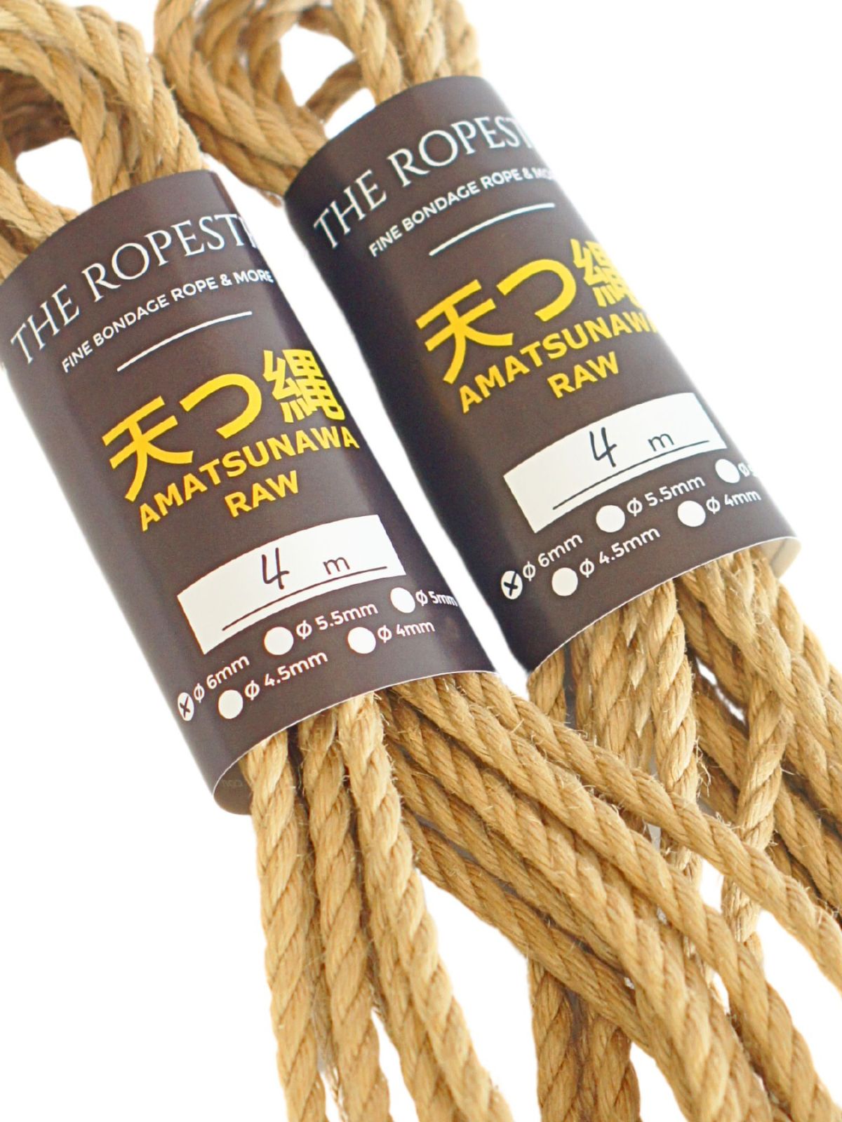 ø 6mm RAW AMATSUNAWA 6/0 jute rope for Shibari, Kinbaku bondage, untreated, chemical free