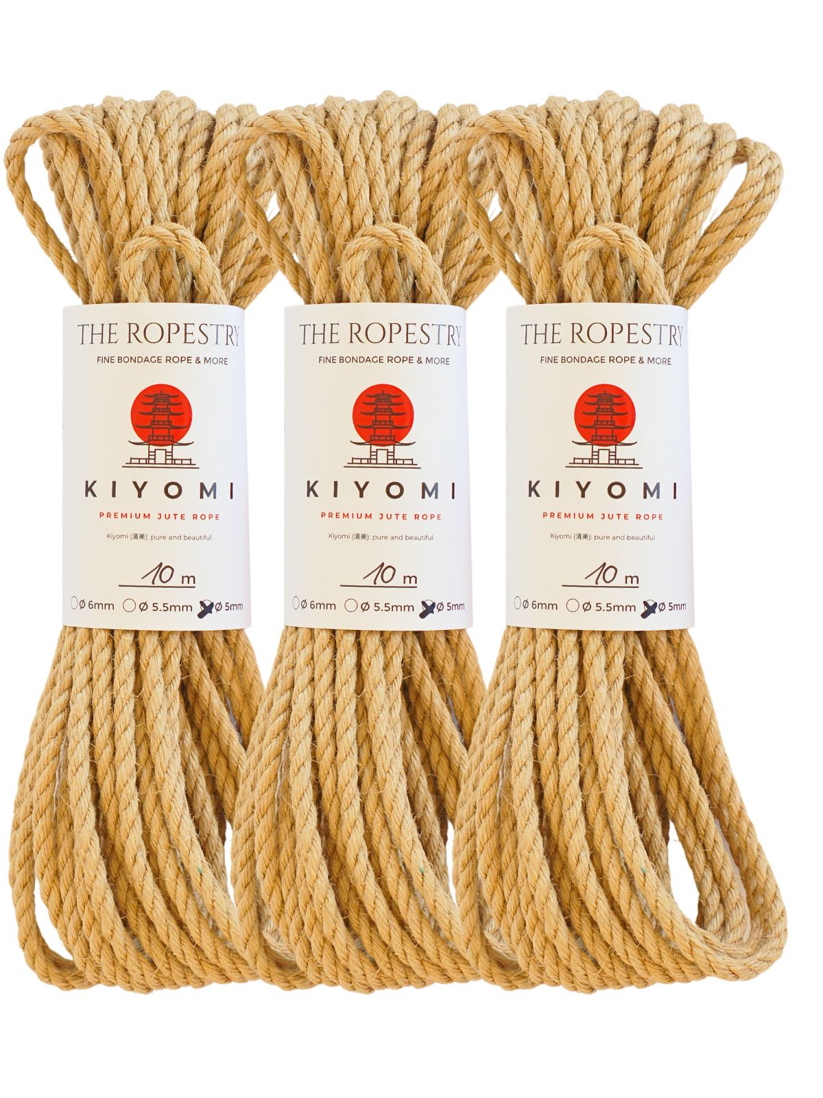 ø 5mm KIYOMI strong single-ply Z-twist medium-lay jute rope for Shibari & Kinbaku applications, untreated, durable & versatile, JBO-free  ø 5mm KIYOMI strong single-ply Z-twist medium-lay jute rope for Shibari & Kinbaku applications, untreated, durable & versatile, JBO-free