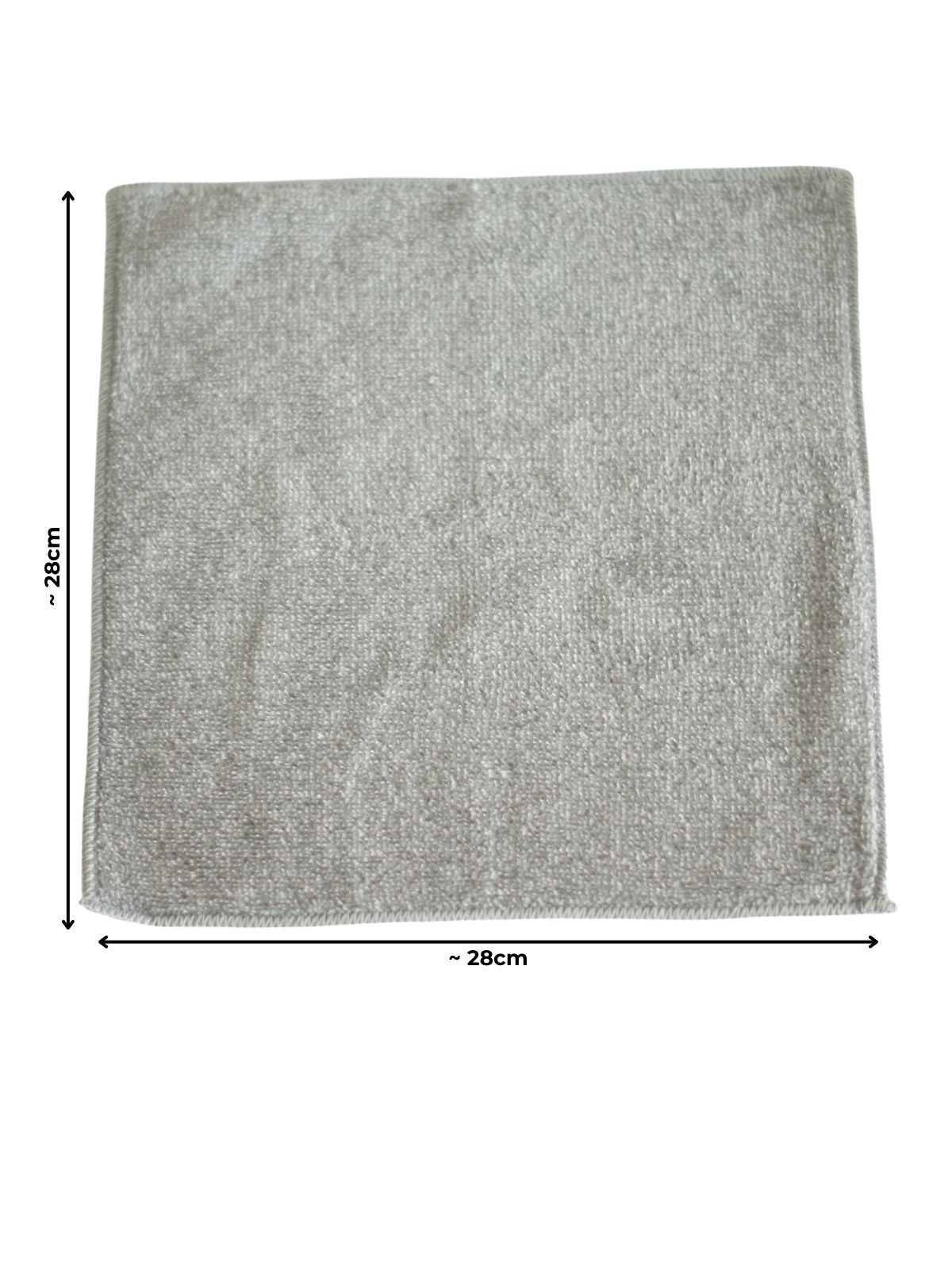 Microfiber cloth for the care and maintenance of jute ropes, grey, 28x28cm, lint-free