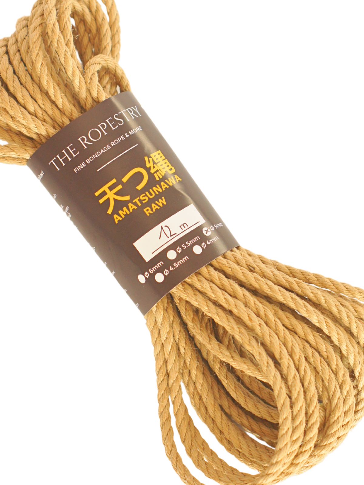 ø 5mm RAW AMATSUNAWA 5/0 jute rope for Shibari, Kinbaku bondage, various lengths and sets