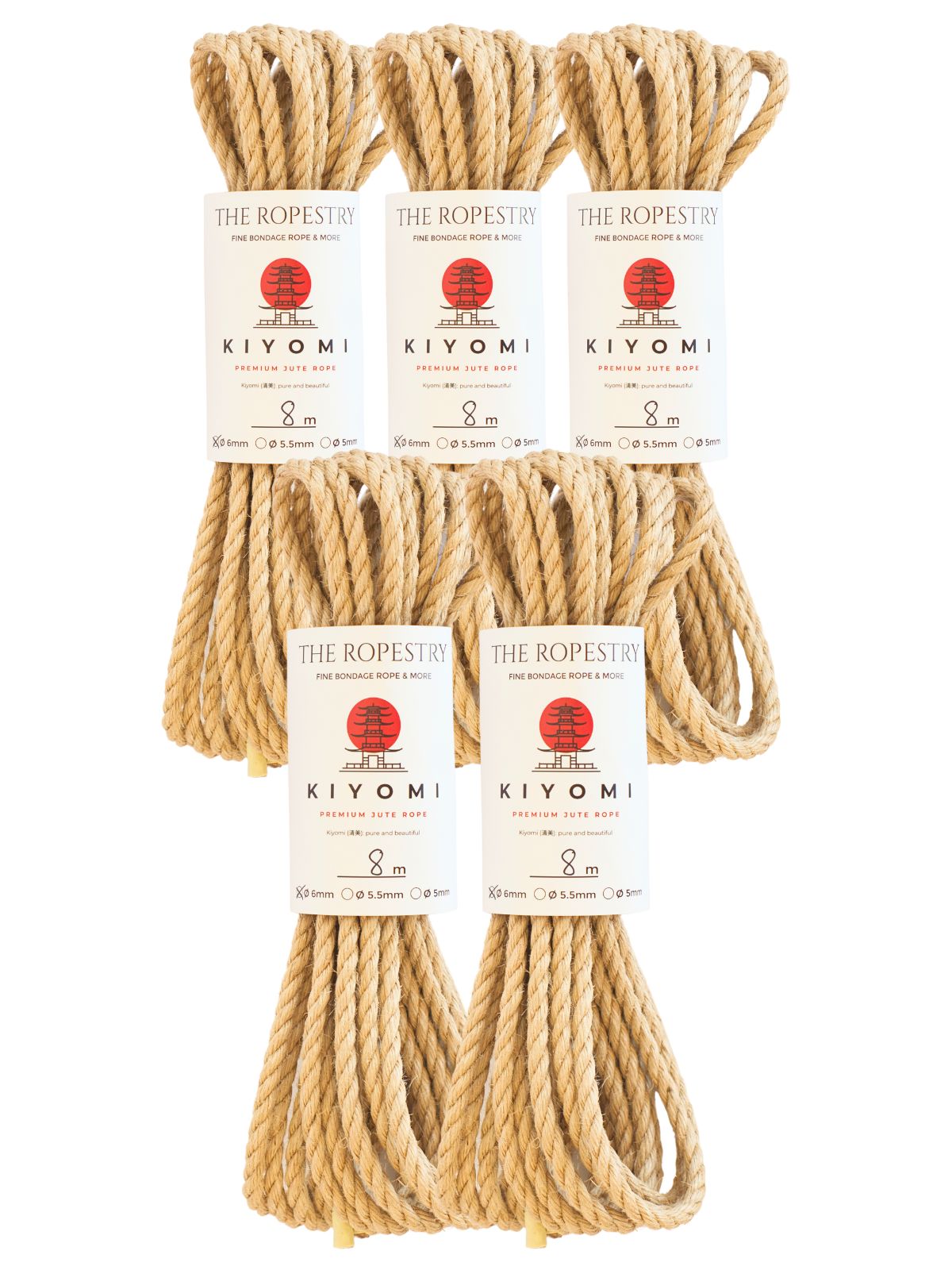 ø 6mm KIYOMI strong single-ply Z-twist medium-lay jute rope for Shibari & Kinbaku applications, untreated, durable & versatile, JBO-free  ø 6mm KIYOMI strong single-ply Z-twist medium-lay jute rope for Shibari & Kinbaku applications, untreated, durable & versatile, JBO-free