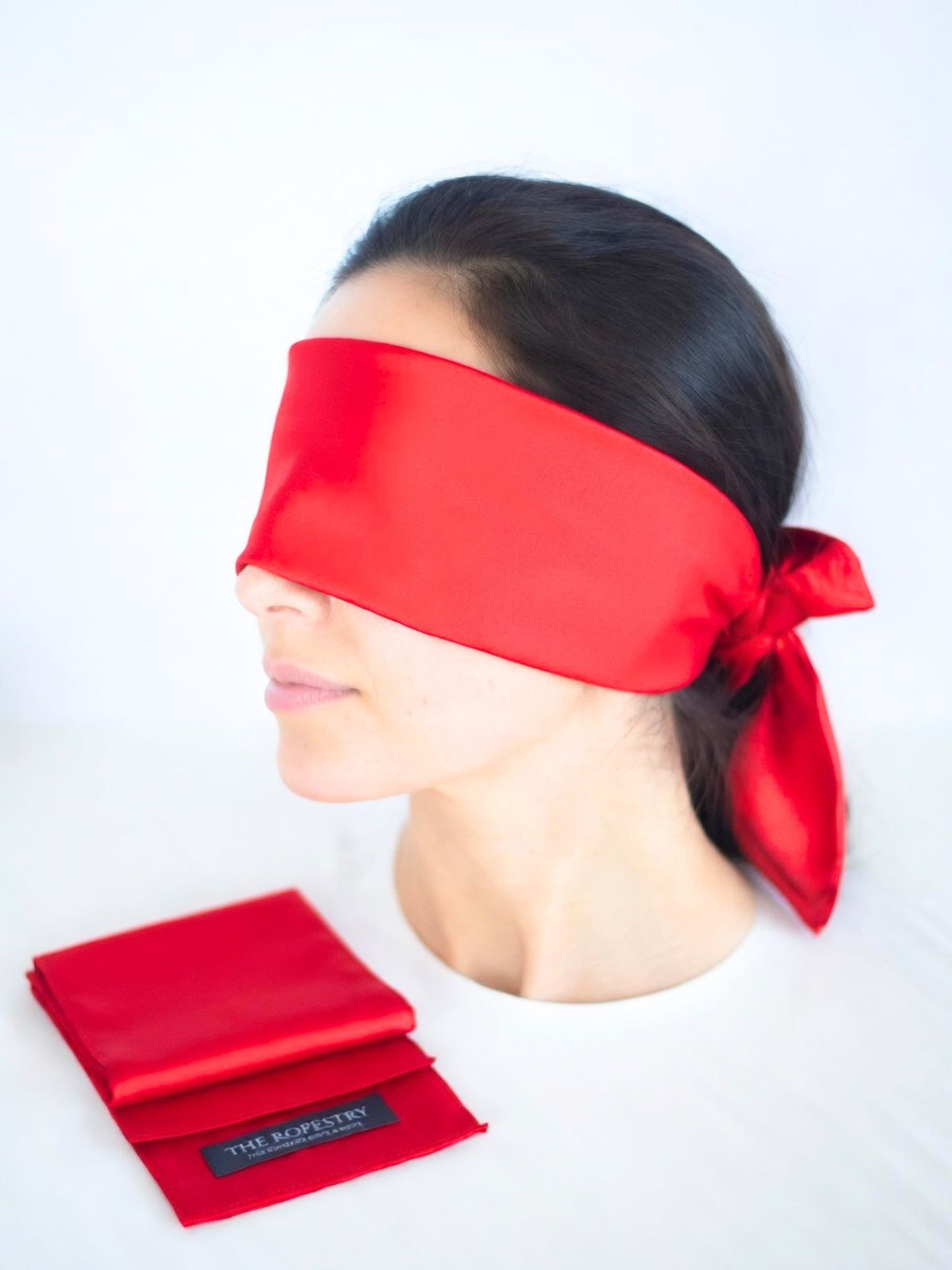 Cotton Poplin Blindfold – Unisex Shibari Accessory 43" (110 cm), Solid Color