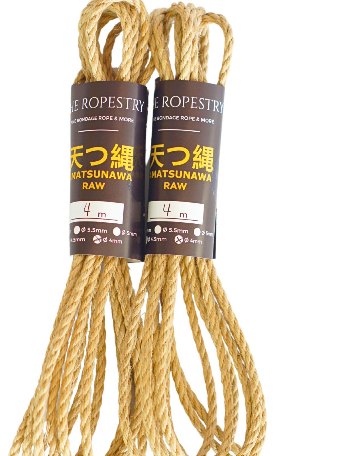 ø 4mm RAW AMATSUNAWA 4/0 jute rope for Shibari, Kinbaku bondage, various lengths and sets