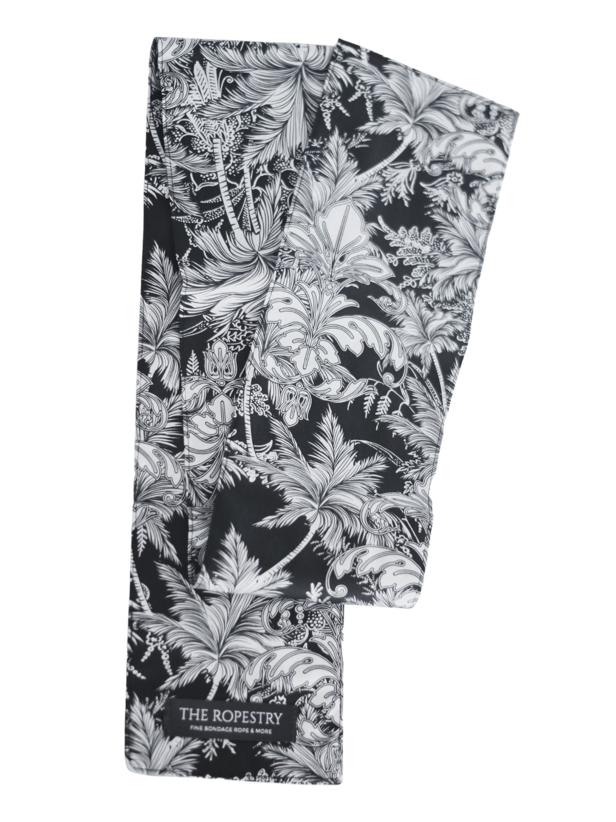 Blindfold "Palmtree", 100% cotton, 3-ply, handmade, black and white Blindfold "Palmtree", 100% cotton, 3-ply, handmade, black and white